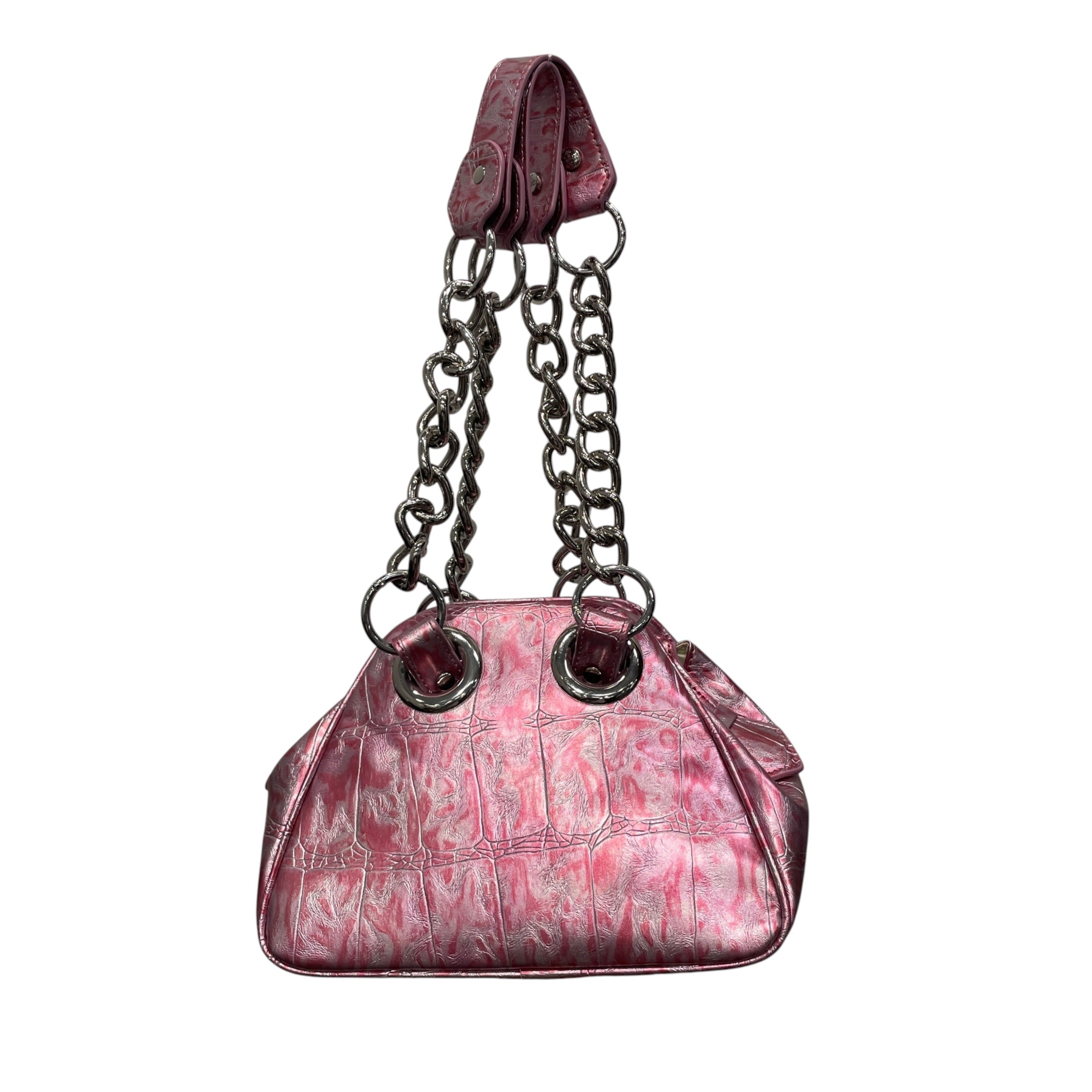 Vivienne Westwood/Bag/Faux Leather/PNK/VW YASMINE SHLDR BAG CROC LOGO view 2