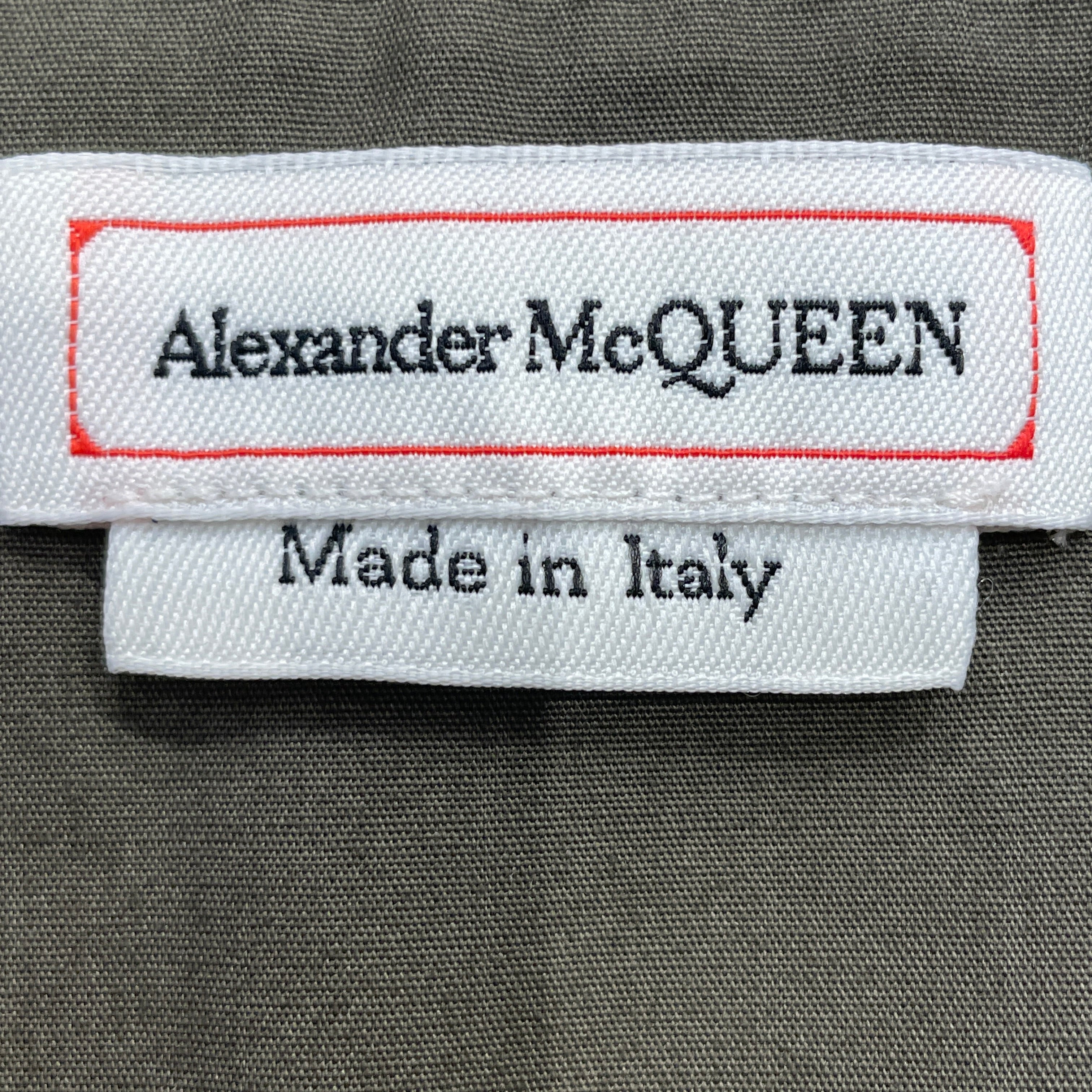 Alexander McQueen/Cut & Sew/38/Cotton/GRN/PANELED ZIP BACK TOP view 3