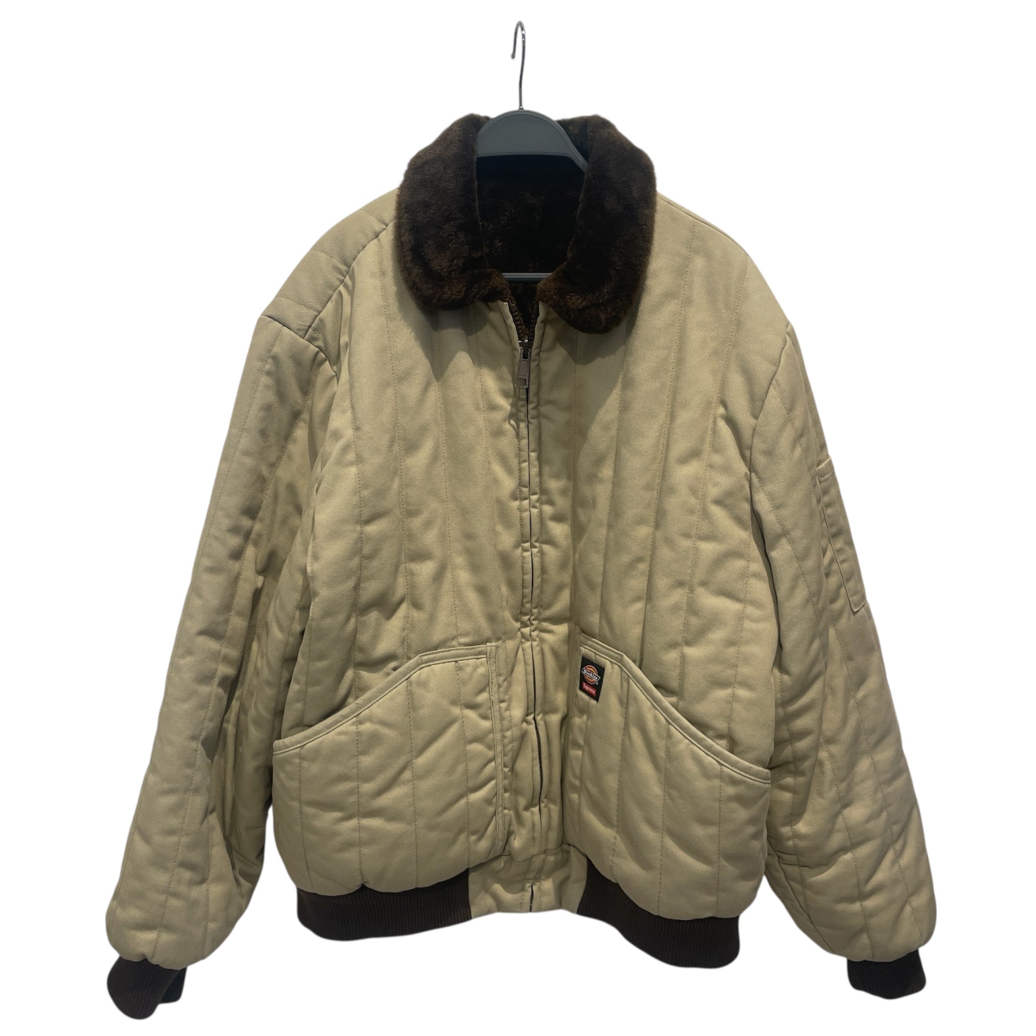 Supreme/Supreme/DICKIES/Quilted Jkt/L/Polyester/BEG/FW25 Reversible Quilted Jacket view 1