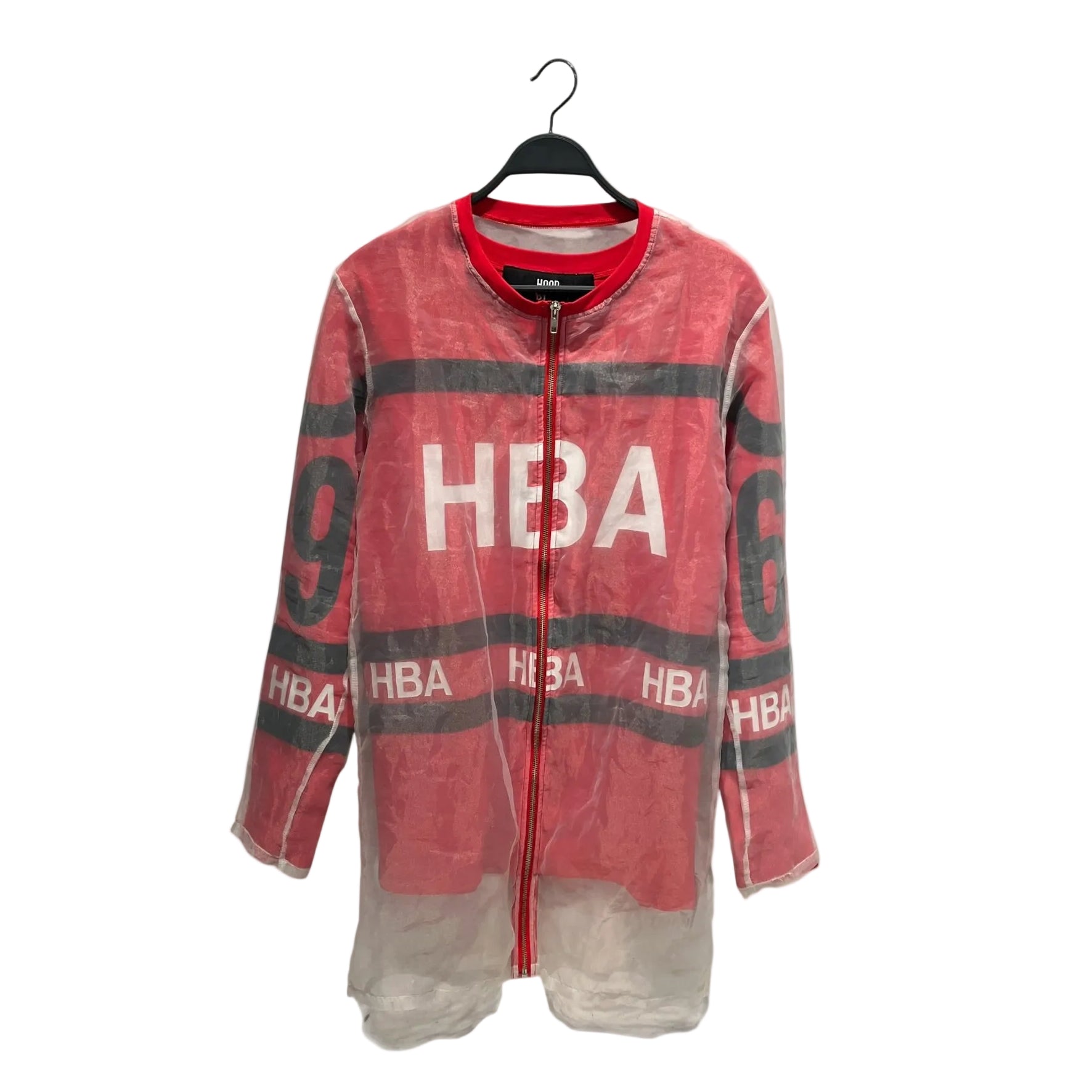 HOOD BY AIR./Blouson/S/Cotton/RED/No Collar/Graphic/SS14 ORGANZA HOCKEY JACKET view 1