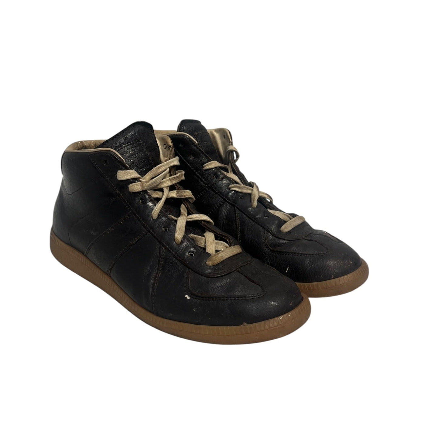 Maison Margiela/Hi-Sneakers/EU 42/Leather/BRW/REPLICA HIGH TOP view 1