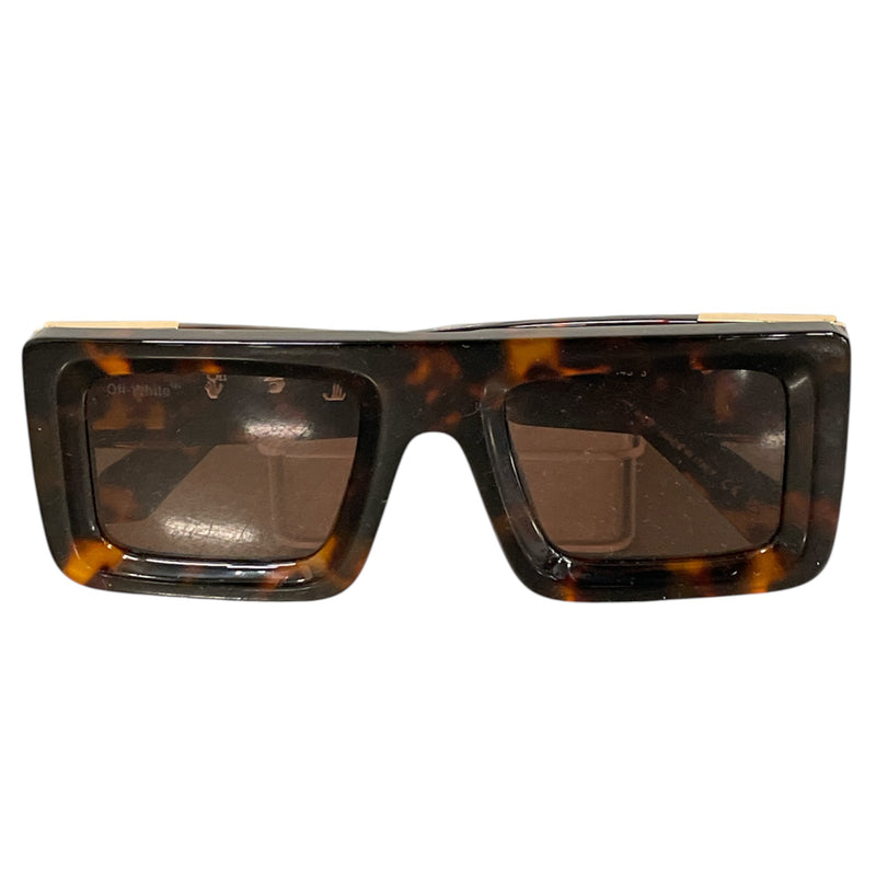 OFF-WHITE/Sunglasses/Celluloid/BRW/Flat-Top Rectangular