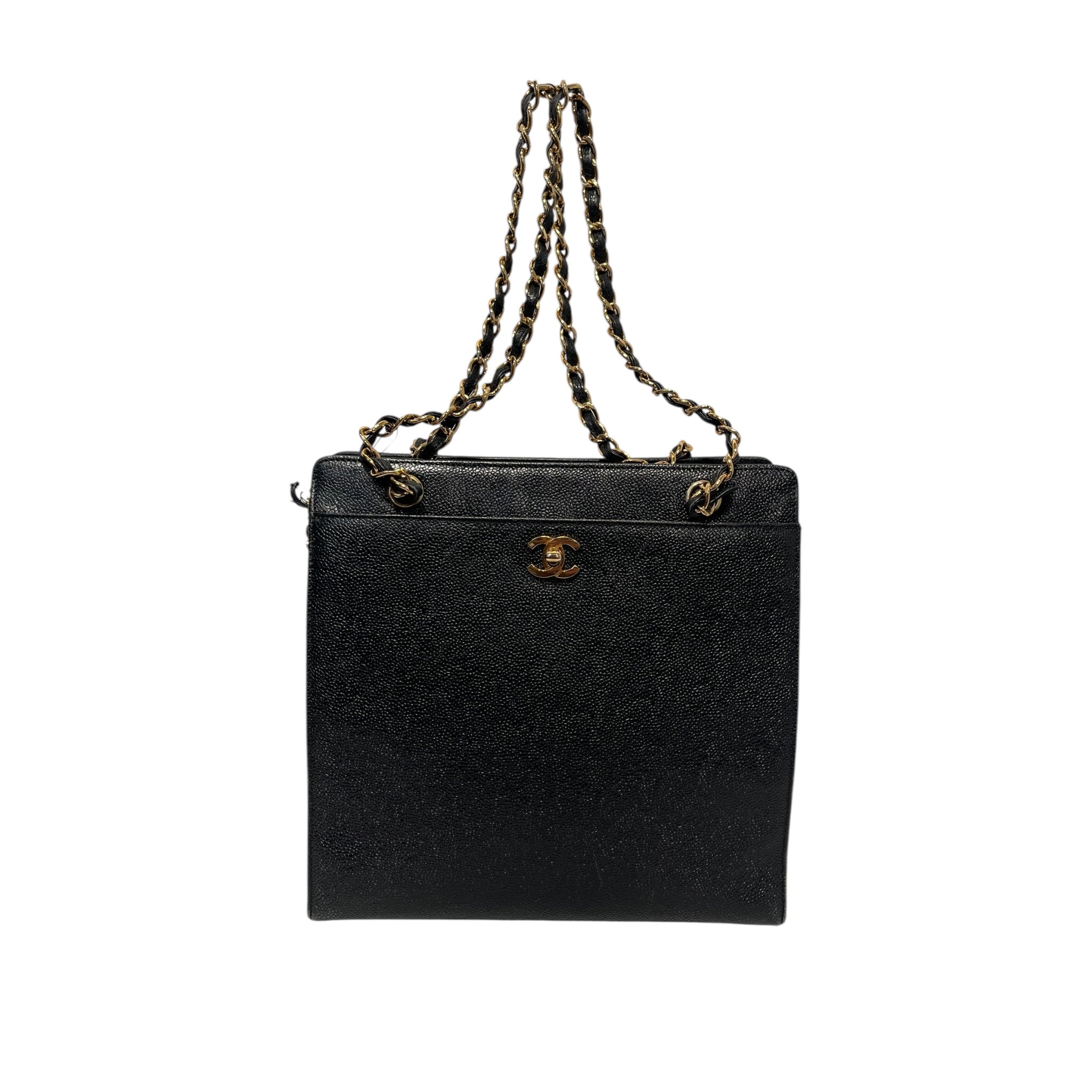 CHANEL/Hand Bag/Leather/BLK/ view 1
