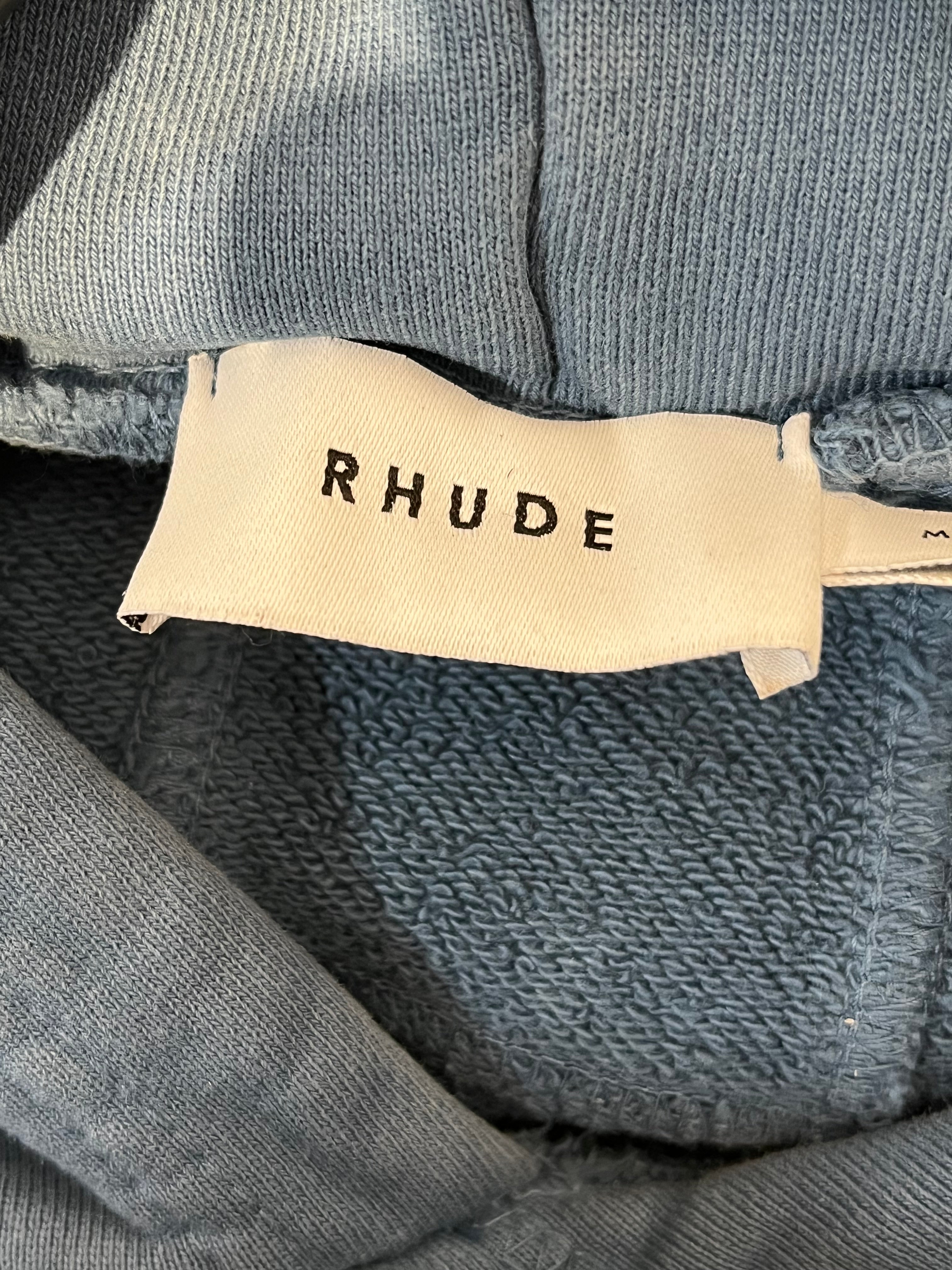 RHUDE/Hoodie/S/Cotton/BLU/90069 LETEBAC BLU/GLD view 3