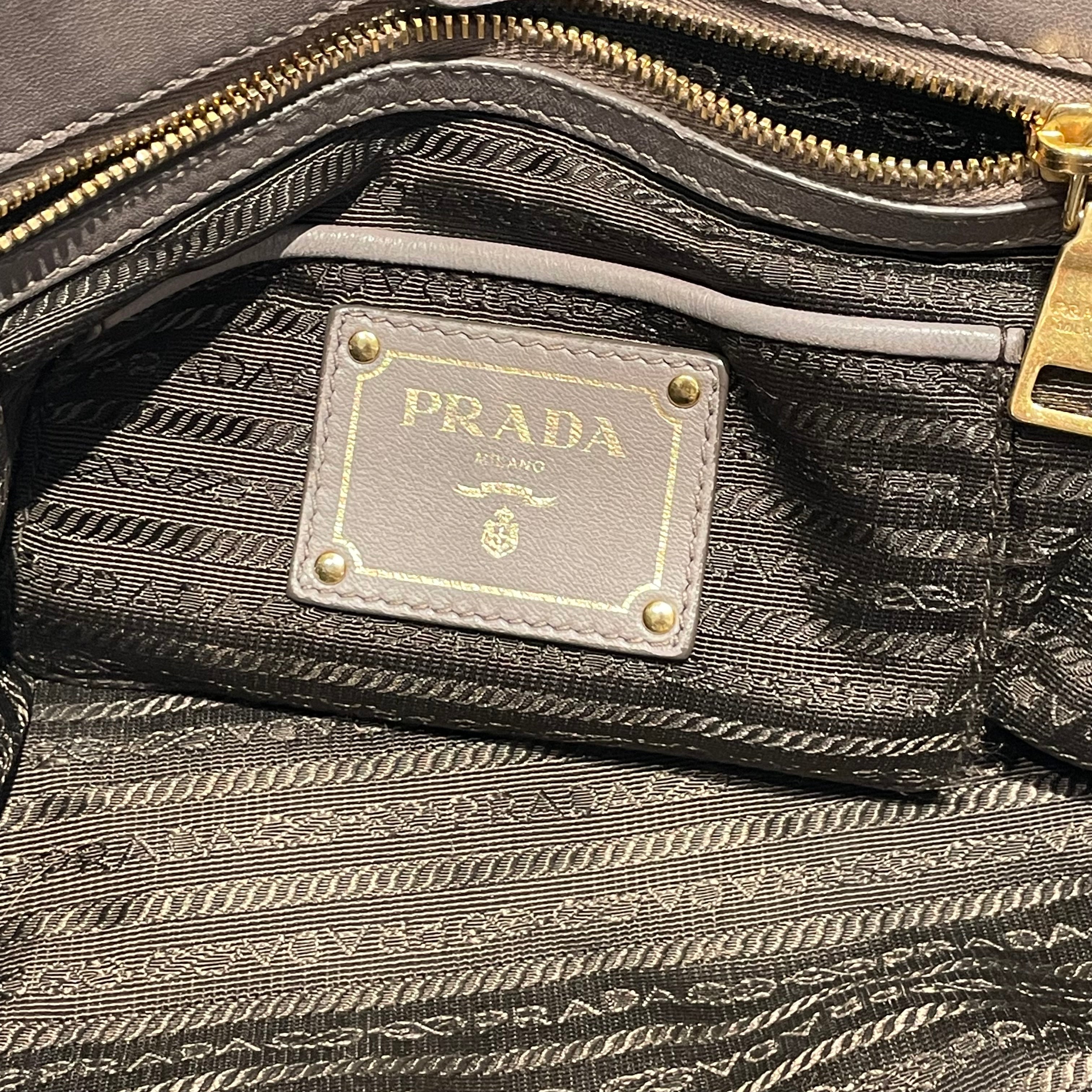 PRADA/Bag/Nylon/GRY/Tessuto Gaufre gold tone view 5