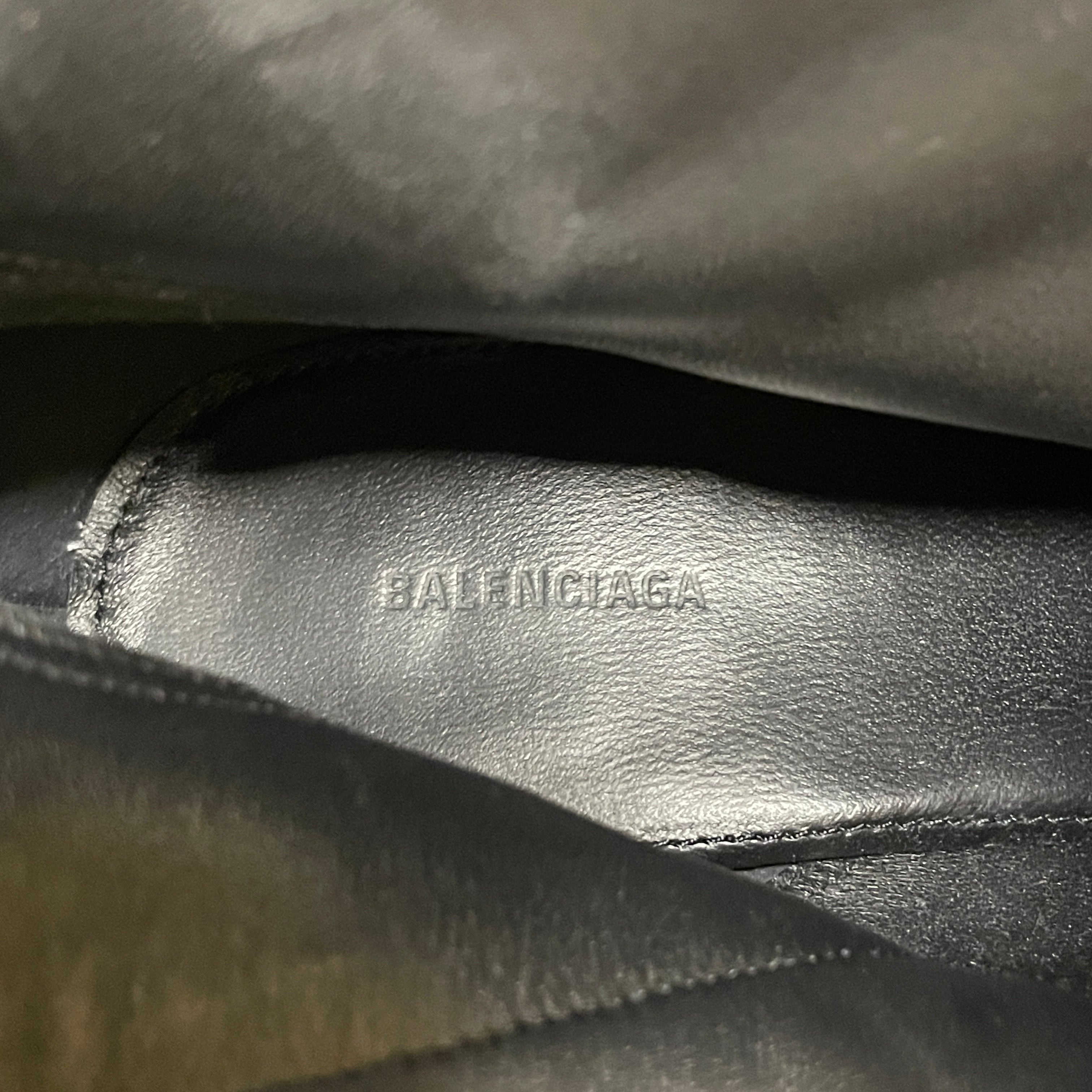 BALENCIAGA/Heels/US 8.5/Leather/BLK/KNF SHARK BOOTS view 3