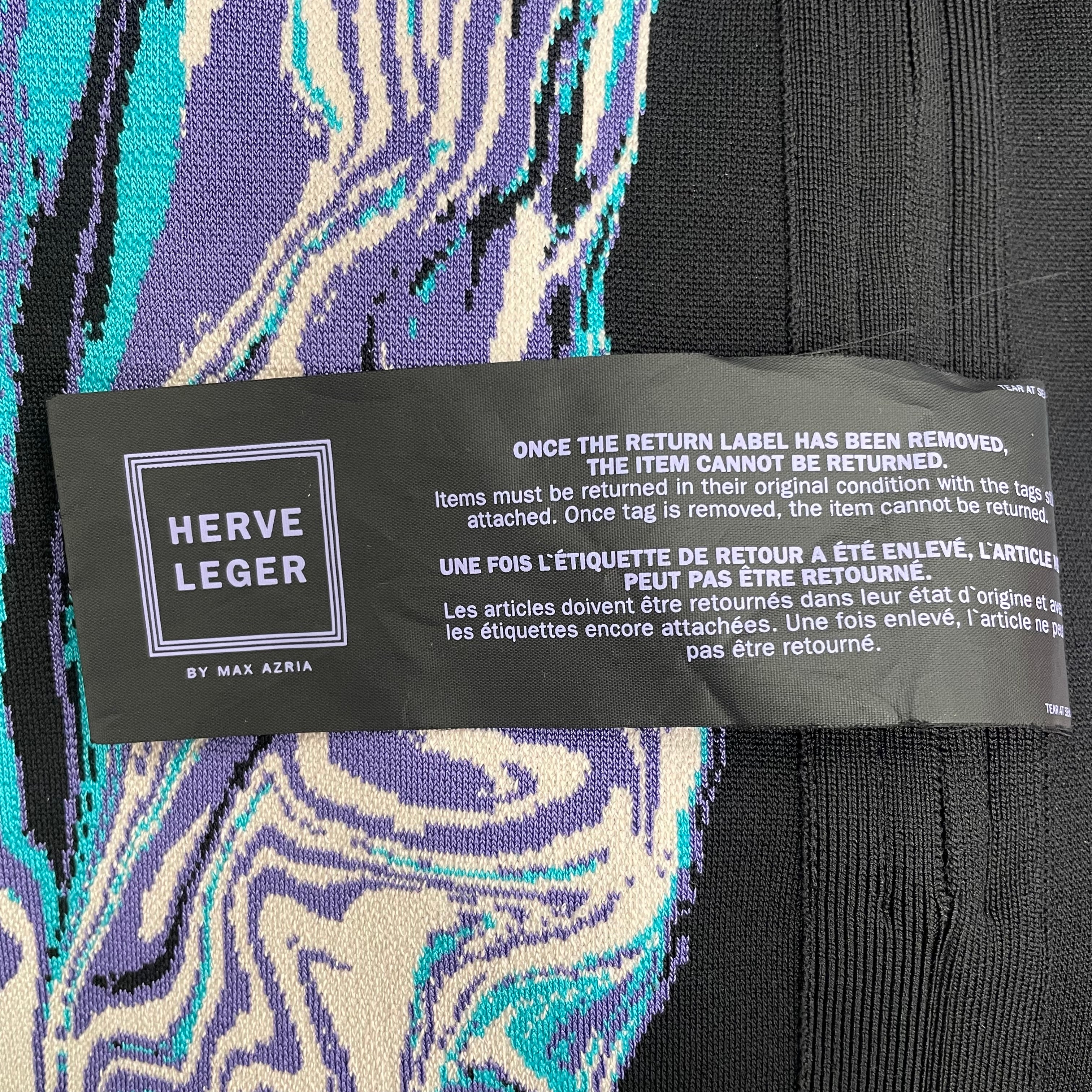 Herve Leger/Dress/M/Nylon/BLK/BODYCON GREEN SEQUINS view 4