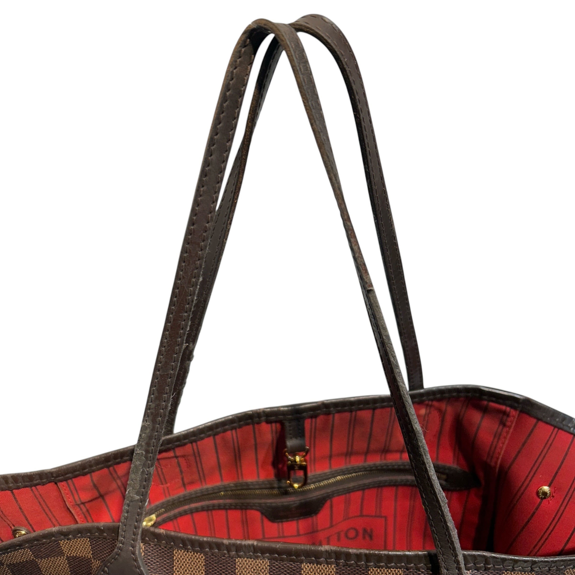LOUIS VUITTON/Tote Bag/All Over Print/Leather/BRW/DAMIER EBENE NEVERFULL view 4