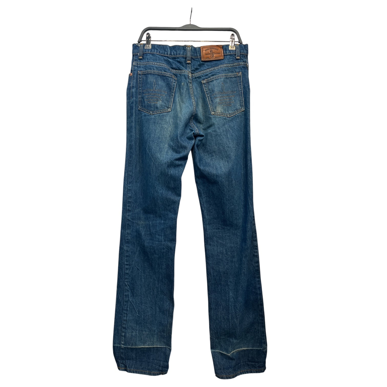 RALPH LAUREN/Straight Pants/Denim/BLU/ view 2