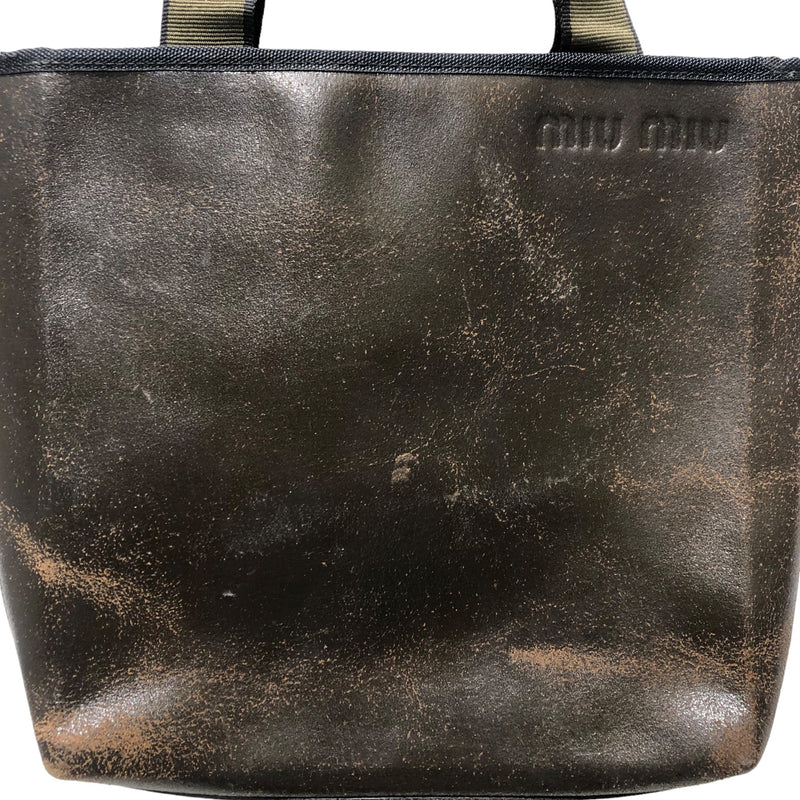 MIU MIU/Tote Bag/Leather/BRW/