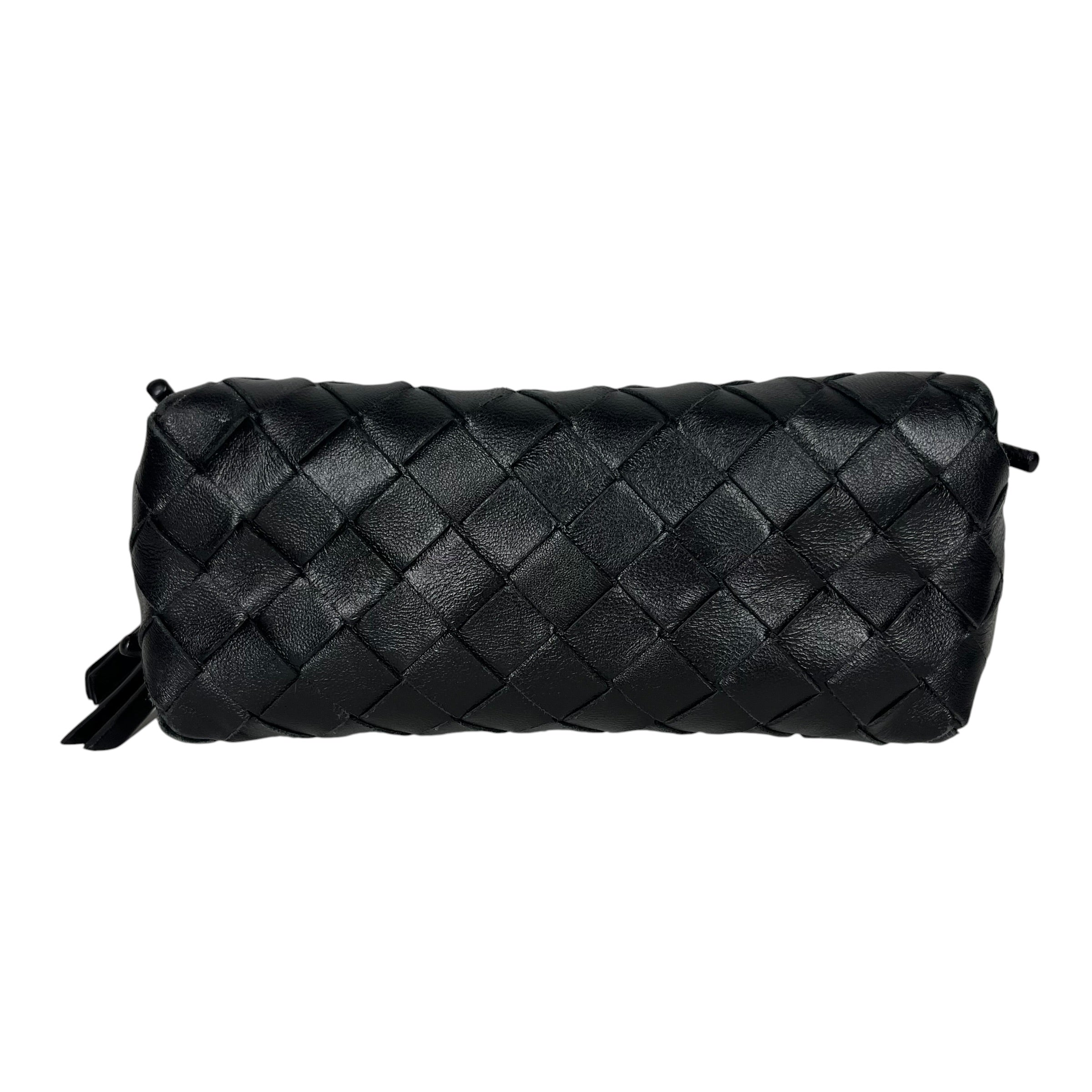 BOTTEGA VENETA/Bag/Leather/BLK/CONCERT INTRECCIATO POUCH view 3