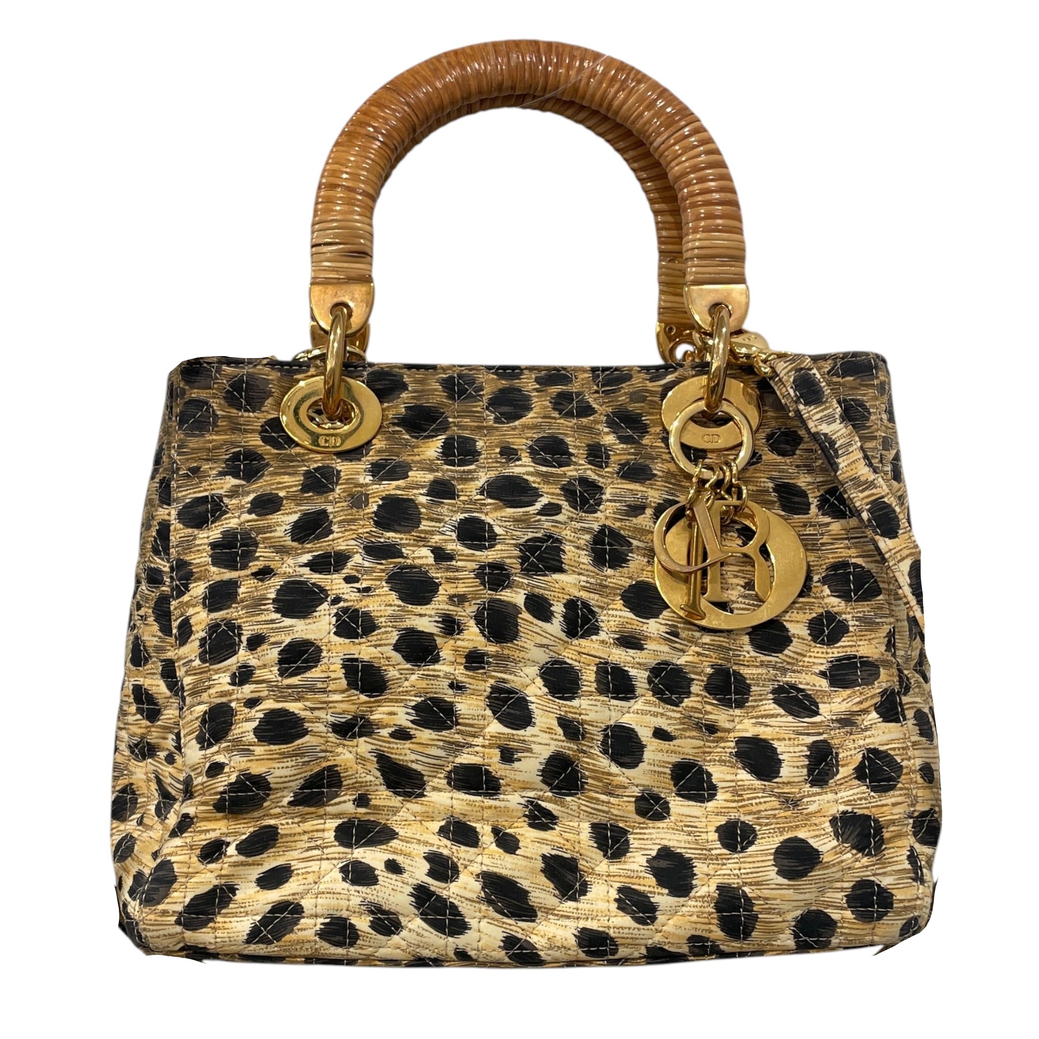 Christian Dior/Hand Bag/Leopard/Silk/BRW/lady dior y7ctb7m view 1