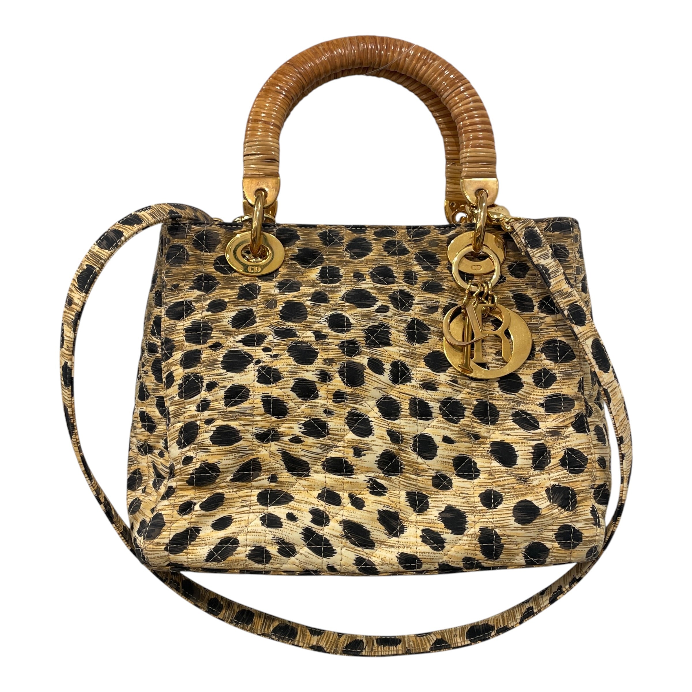 Christian Dior/Hand Bag/Leopard/Silk/BRW/lady dior y7ctb7m view 1