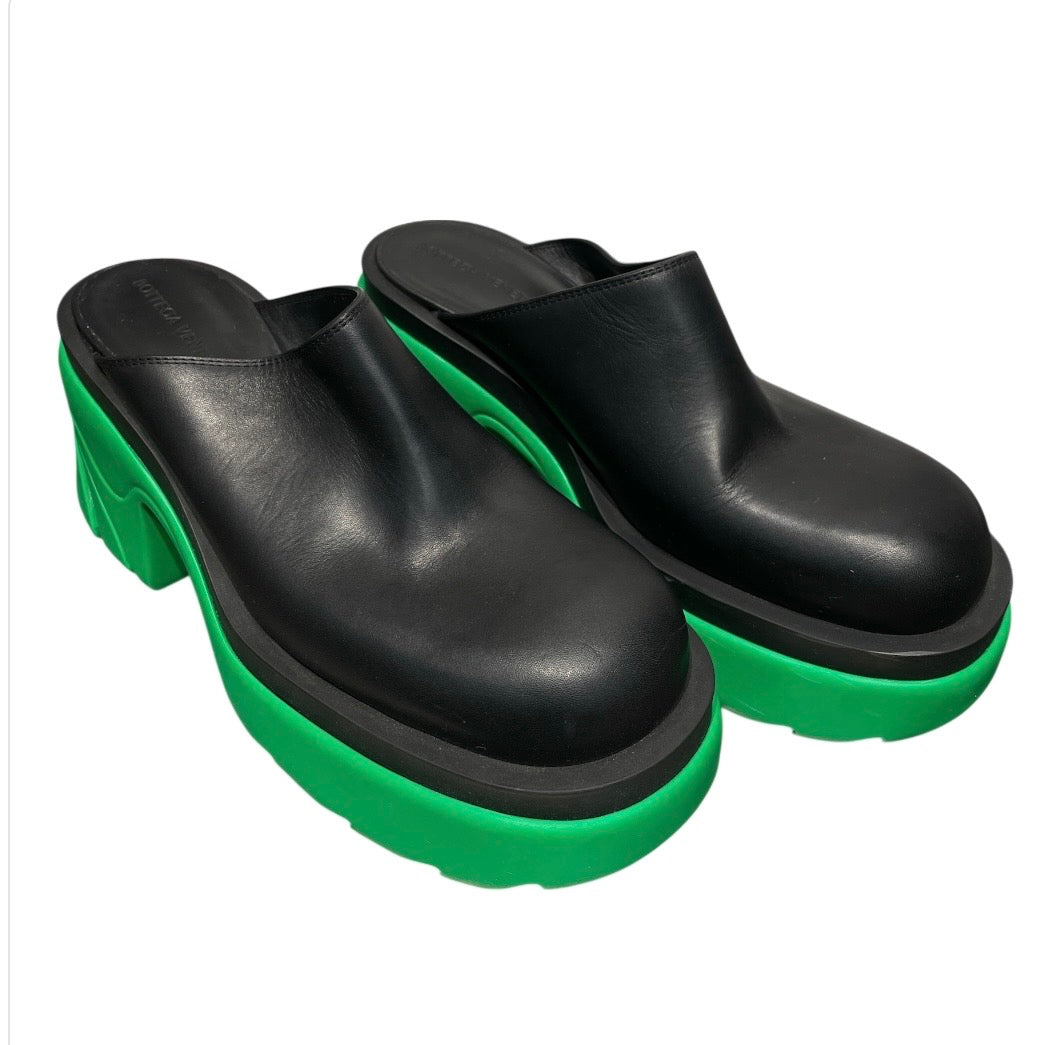 BOTTEGA VENETA/Shoes/EU 38/BLK/Flash mule green sole view 1