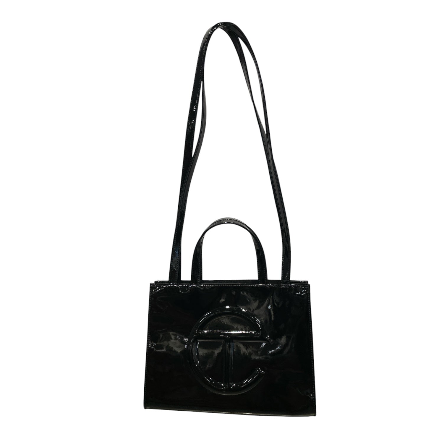 Telfar/Tote Bag/Leather/BLK/Black Patent Leather Tote Bag view 1
