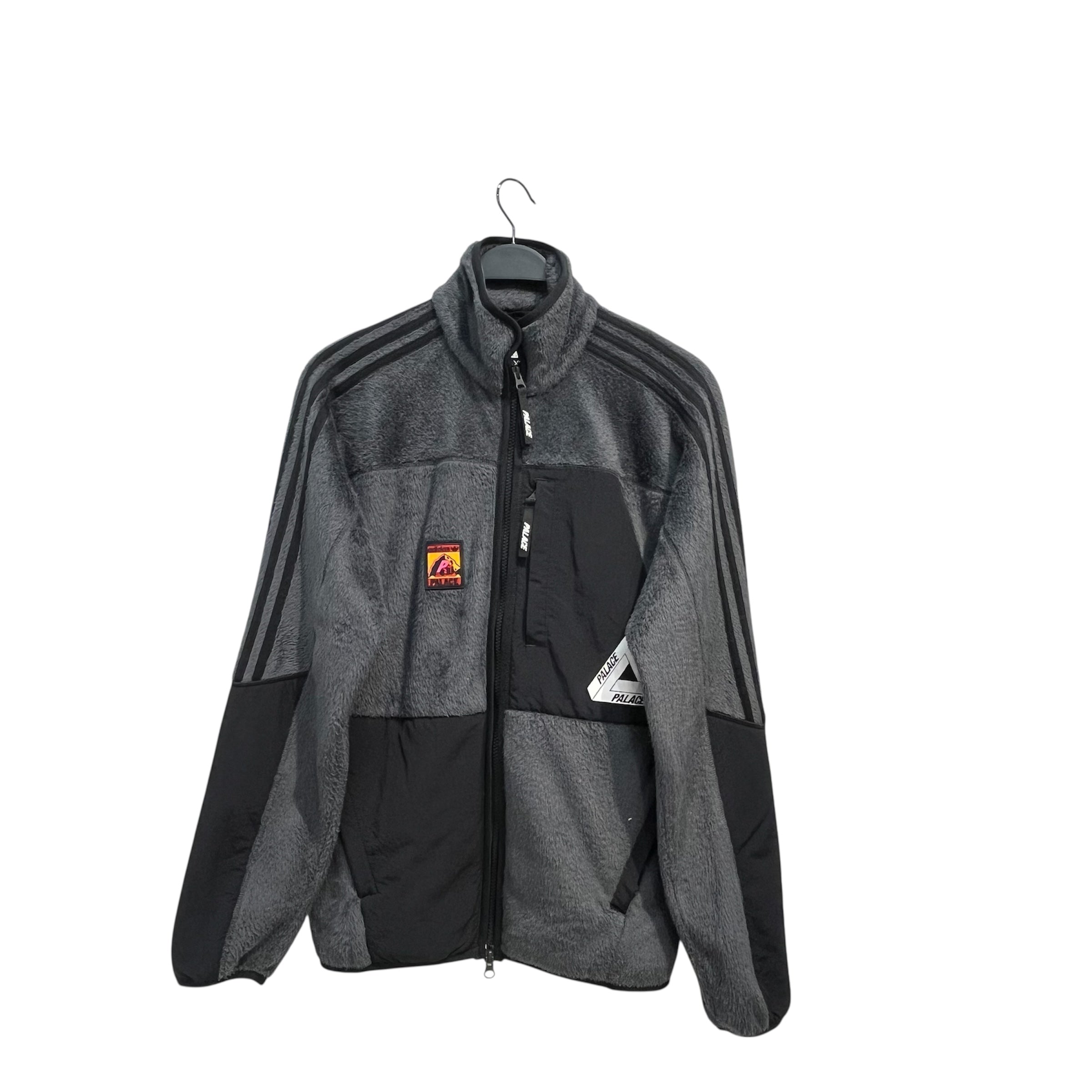 PALACE/adidas/Fleece Jkt/XS/Cotton/GRY/LOGO FLEECE view 1