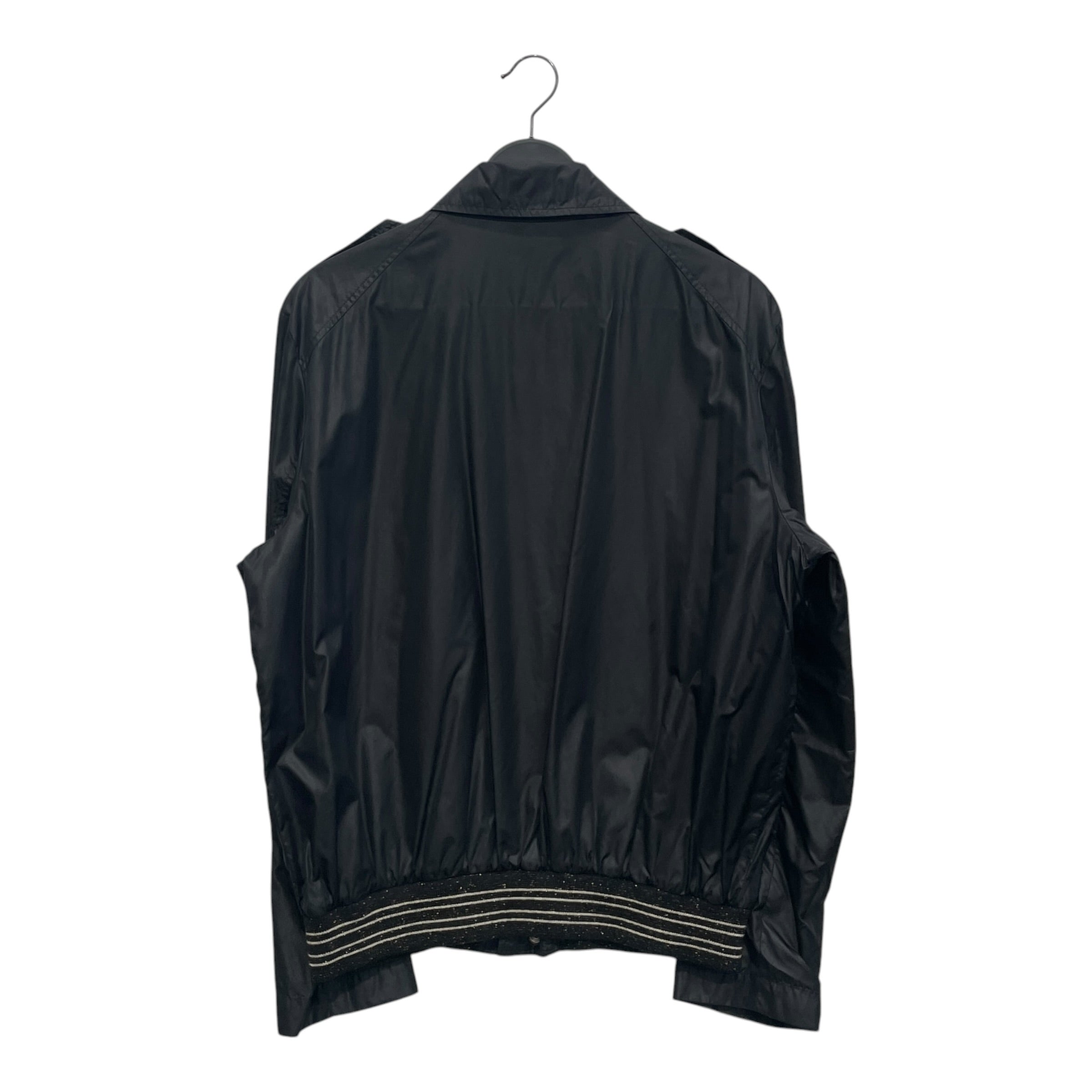 SAINT LAURENT/Windbreaker/54/Nylon/BLK/GLITTER WAIST BAND JACKET view 2