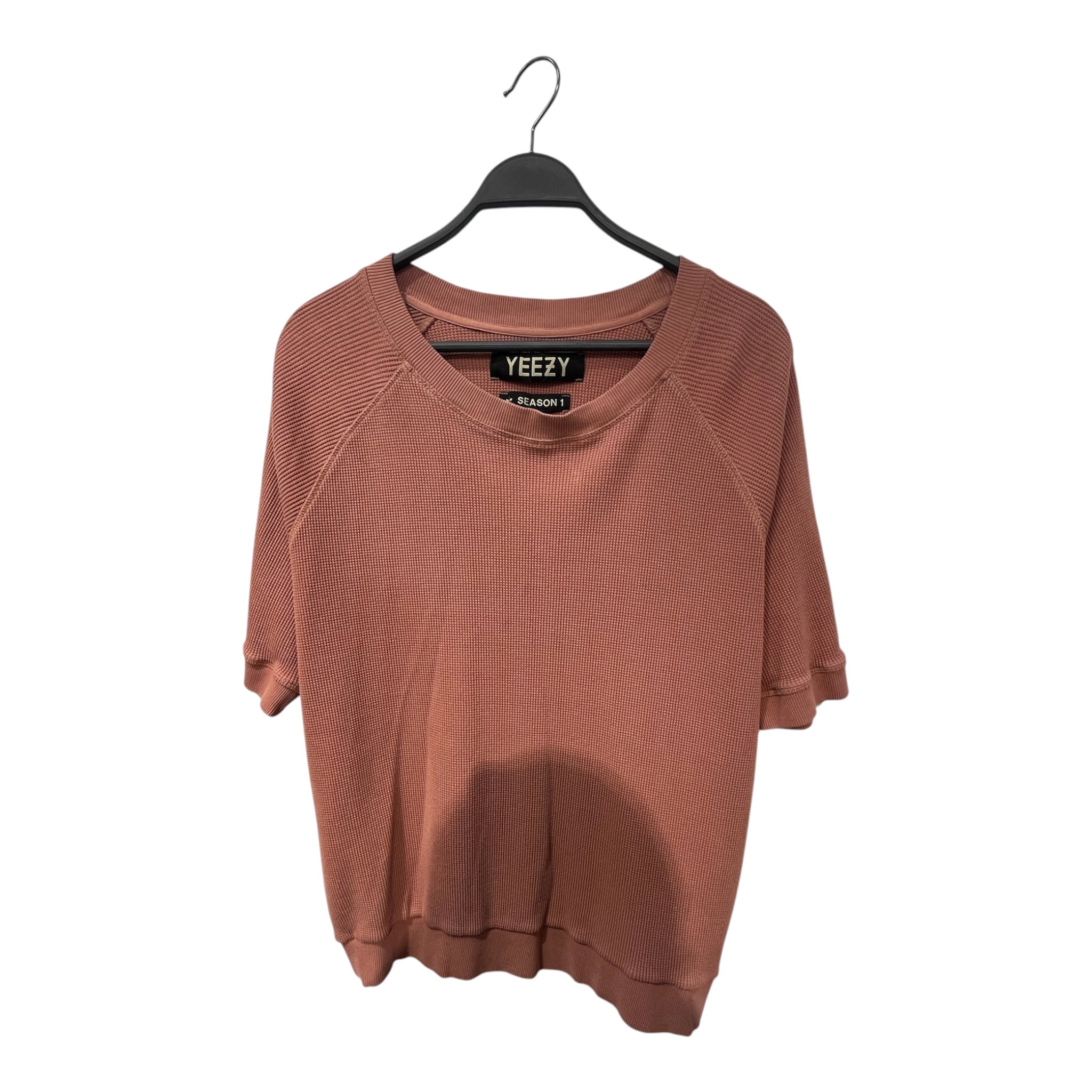 YEEZY/adidas/T-Shirt/M/Cotton/PNK/88387 SS THERMAL/HENLEY view 1