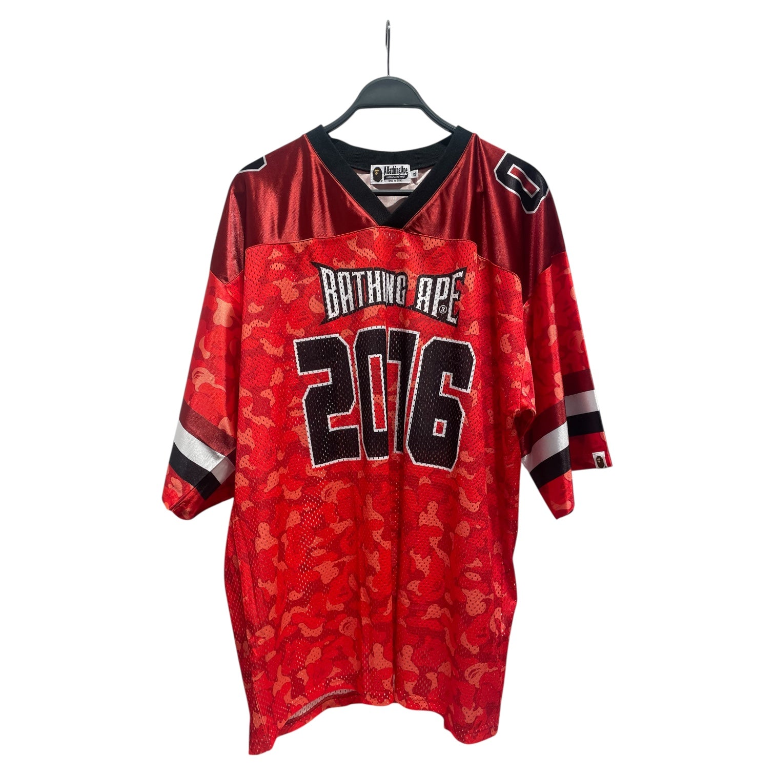 A BATHING APE/T-Shirt/XL/Polyester/RED/All Over Print/SEOUL 2016 FOOTBALL JERSEY view 1