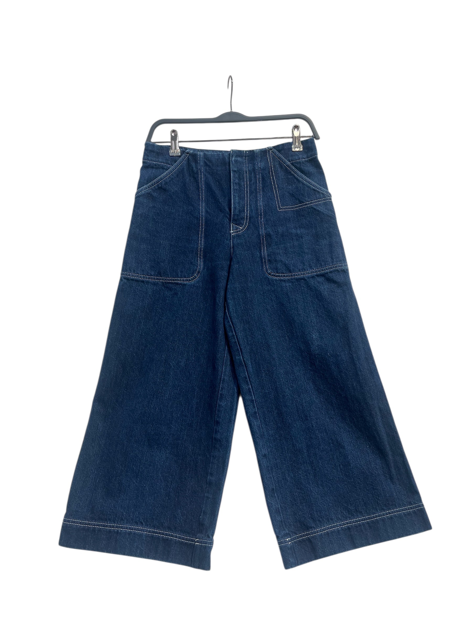 Acne Studios/Cropped Pants/34/Cotton/IDG/DENIM CAPRI view 1