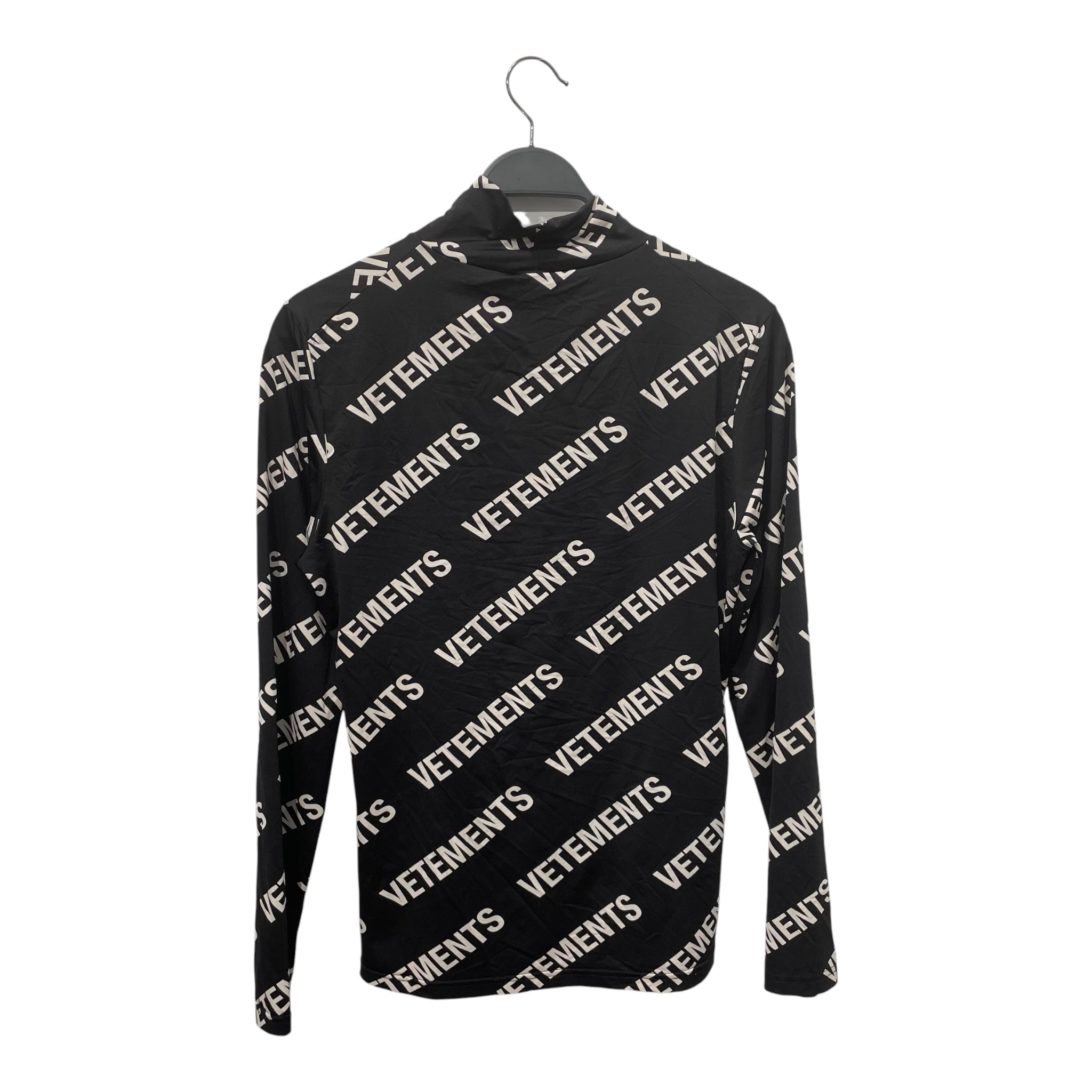 VETEMENTS/LS T-Shirt/L/BLK/All Over Print/ALLOVER LOGO SWEAT view 2