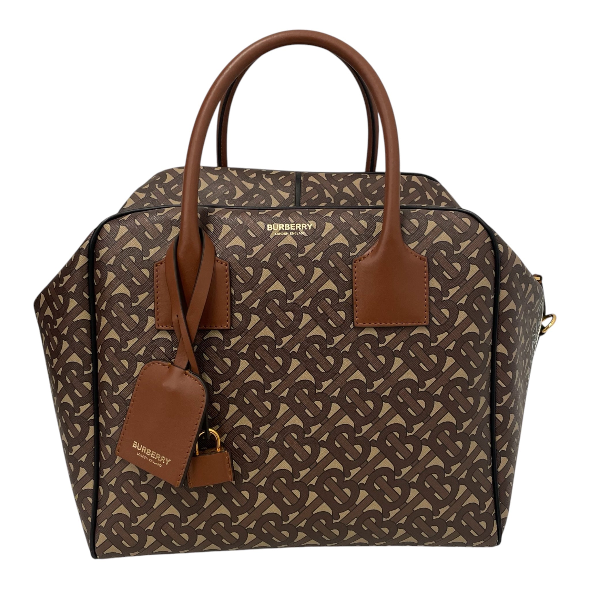BURBERRY LONDON/Hand Bag/Monogram/Leather/BRW/ view 1