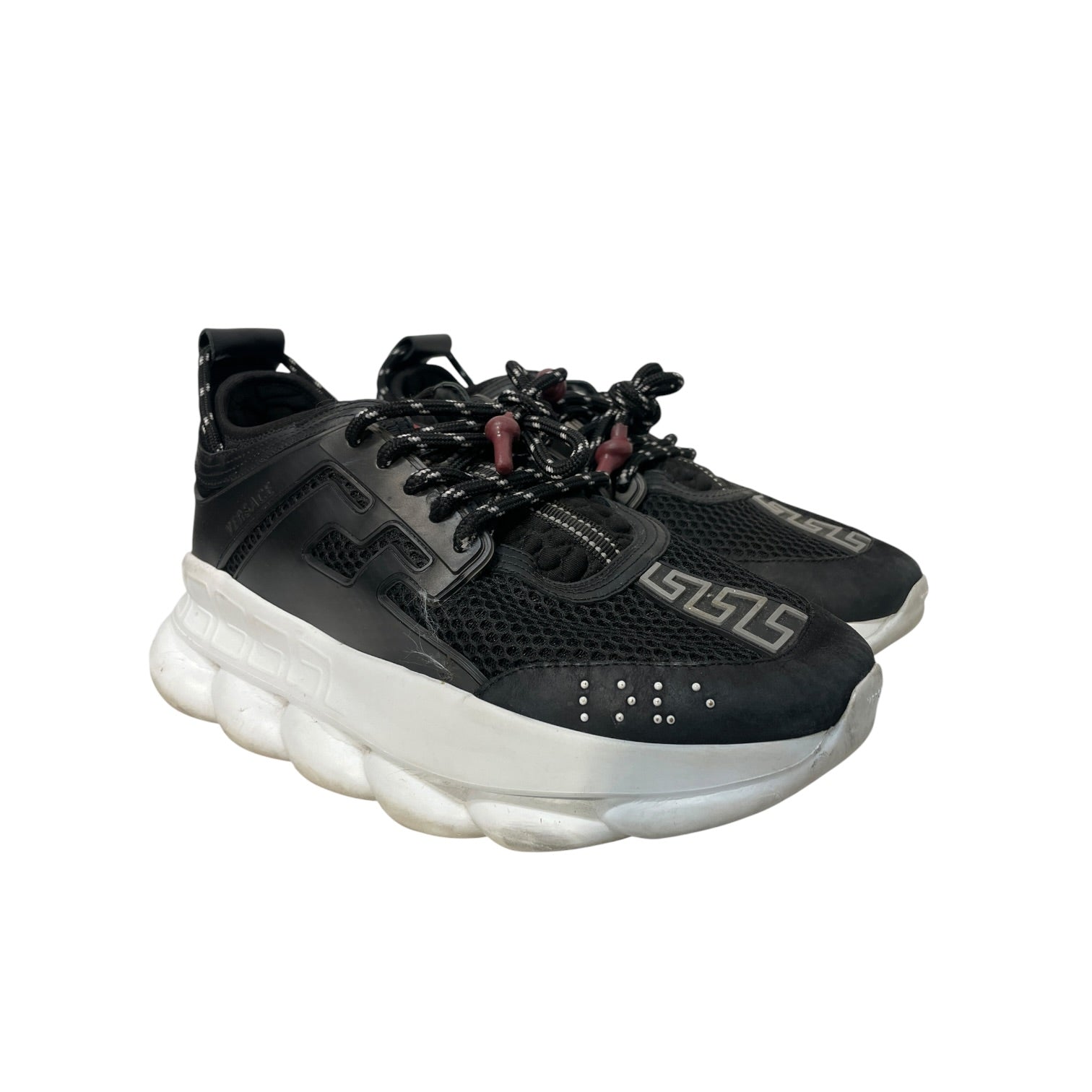 VERSACE/Low-Sneakers/EU 43/Cotton/BLK/chain reaction view 1