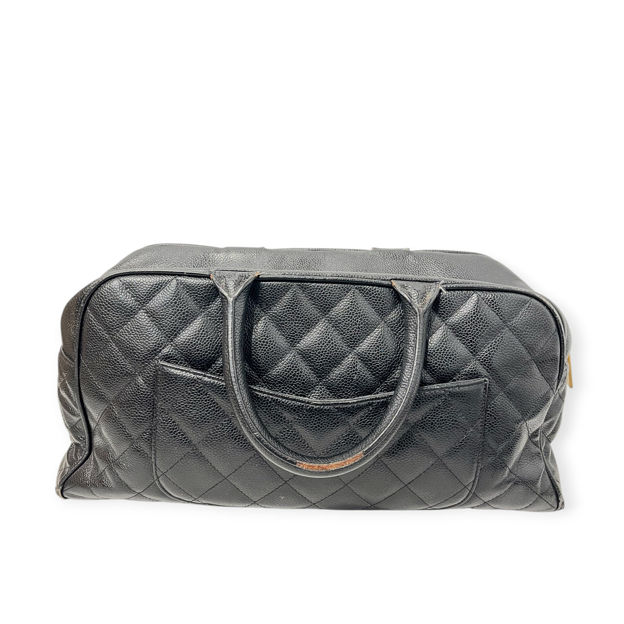 CHANEL/Bag/Leather/BLK/CAVIAR QUILTED BOWLER BAG view 2