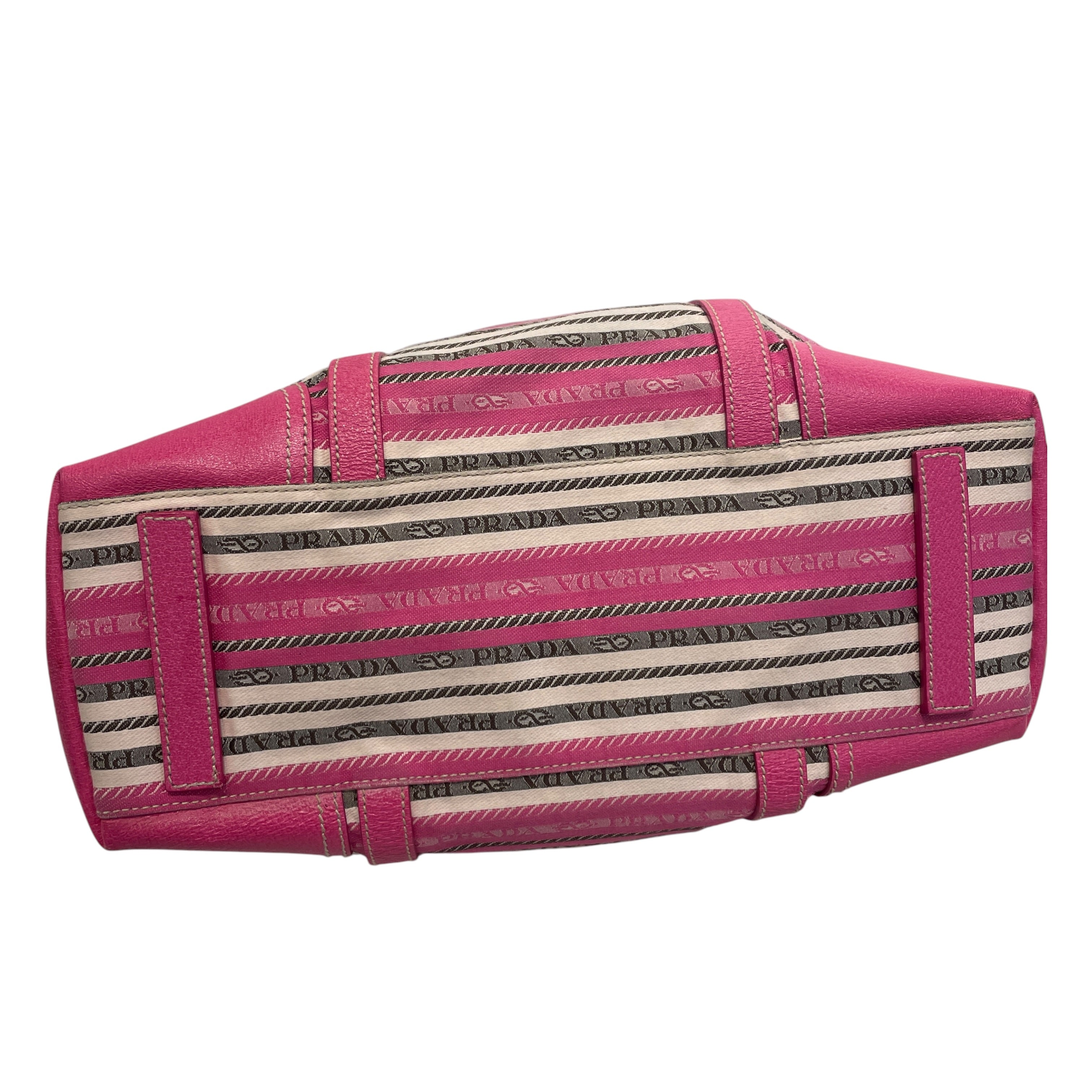 PRADA/Tote Bag/Stripe/PNK/Striped Jacquard Tote view 3