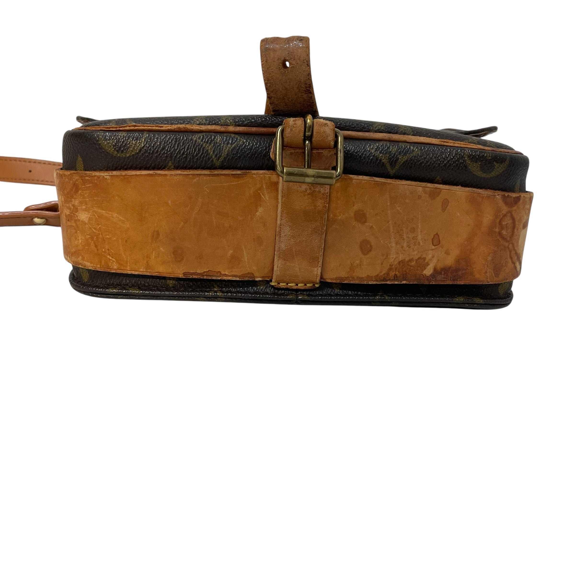 LOUIS VUITTON/Cross Body Bag/OS/Monogram/Leather/BRW/Monogram Cartouchiere view 3