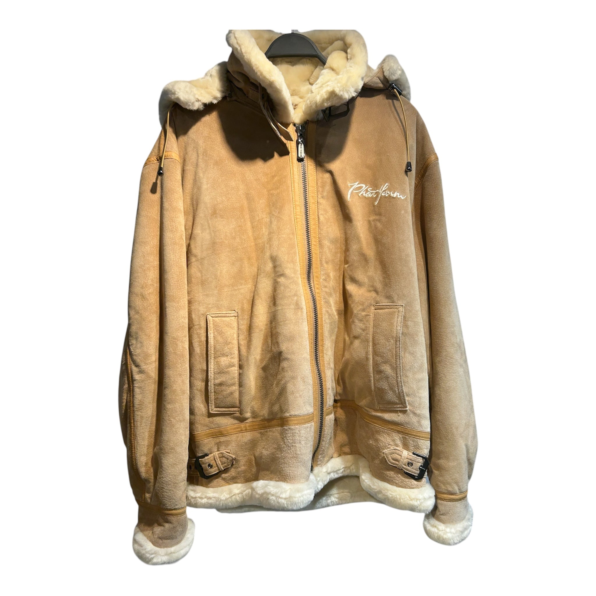 PHAT FARM/Leather Jkt/XL/Leather/BRW/Faux Shearling view 1