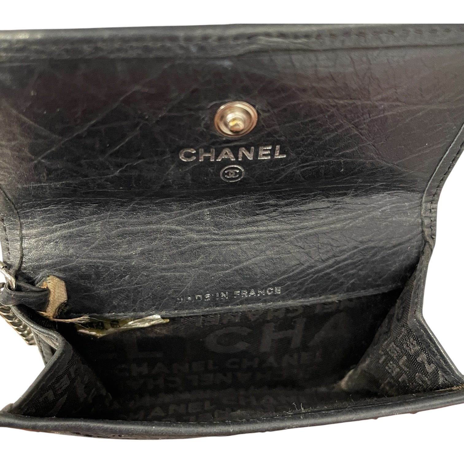 CHANEL/Coin Wallet/Leather/BLK/L's/chanel lambskin coin purse view 4