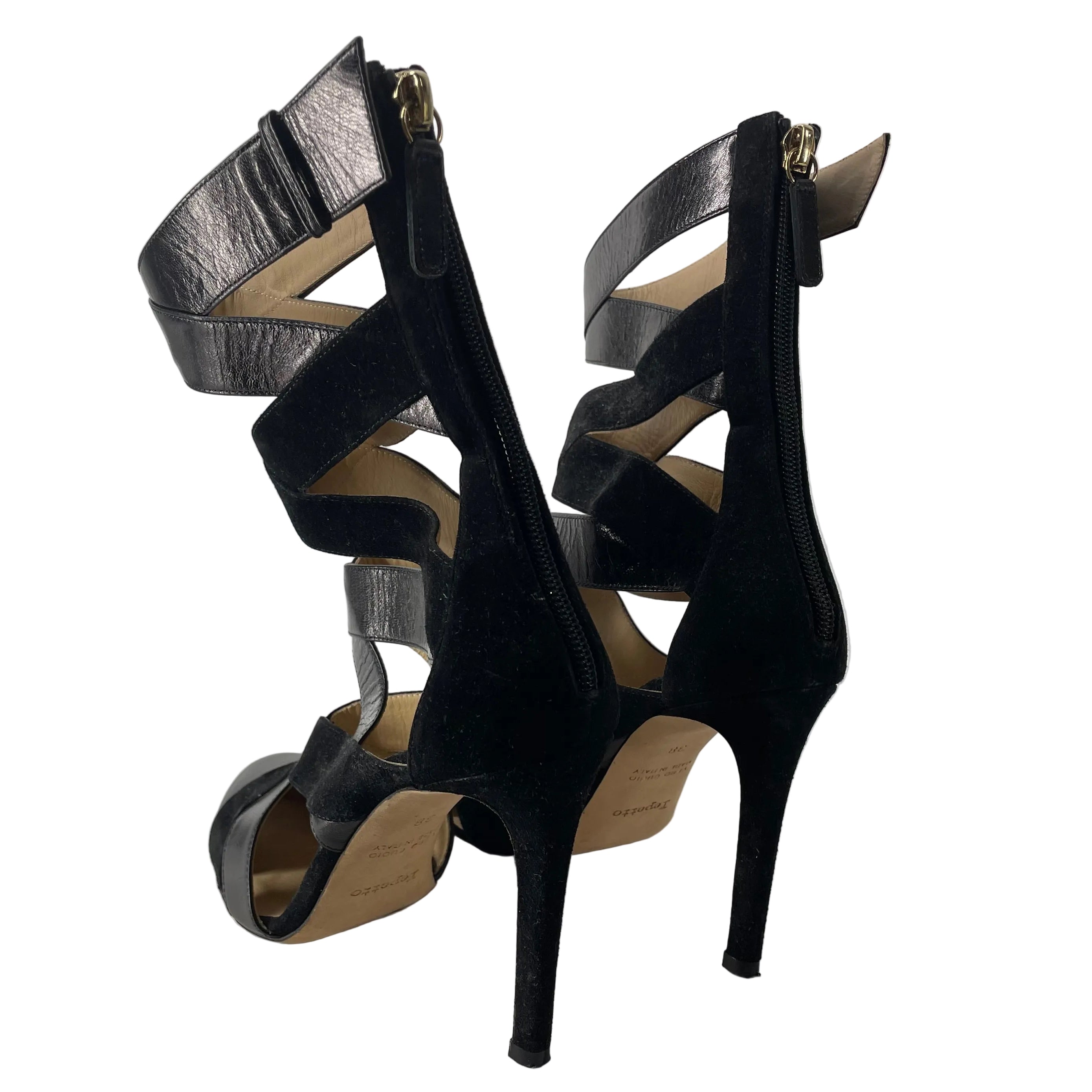 repetto/Heels/EU 38/Leather/BLK/Ankle Strap/STRAPS UP THE ANKLE view 3