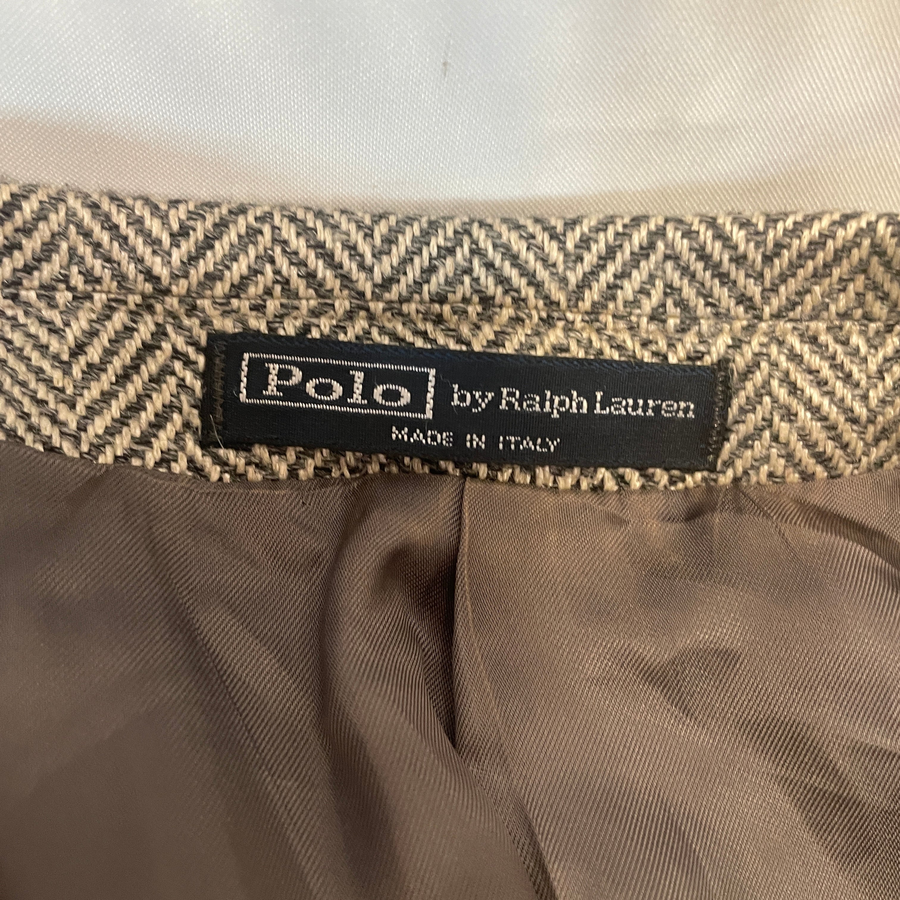 POLO RALPH LAUREN/RALPH LAUREN/Tailored Jkt/42/Wool/GRY/Herringbone/VINTAGE MADE IN ITALY / 42R view 3