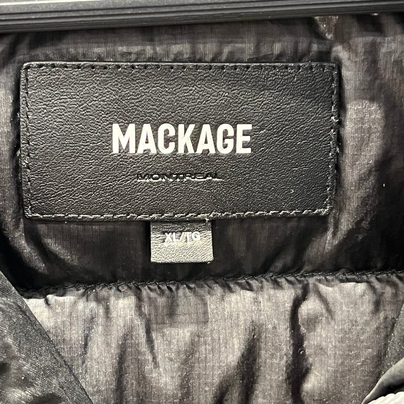 MACKAGE/Puffer Vest/XL/Nylon/BLK/MACKAGE F/W DOWNED VEST