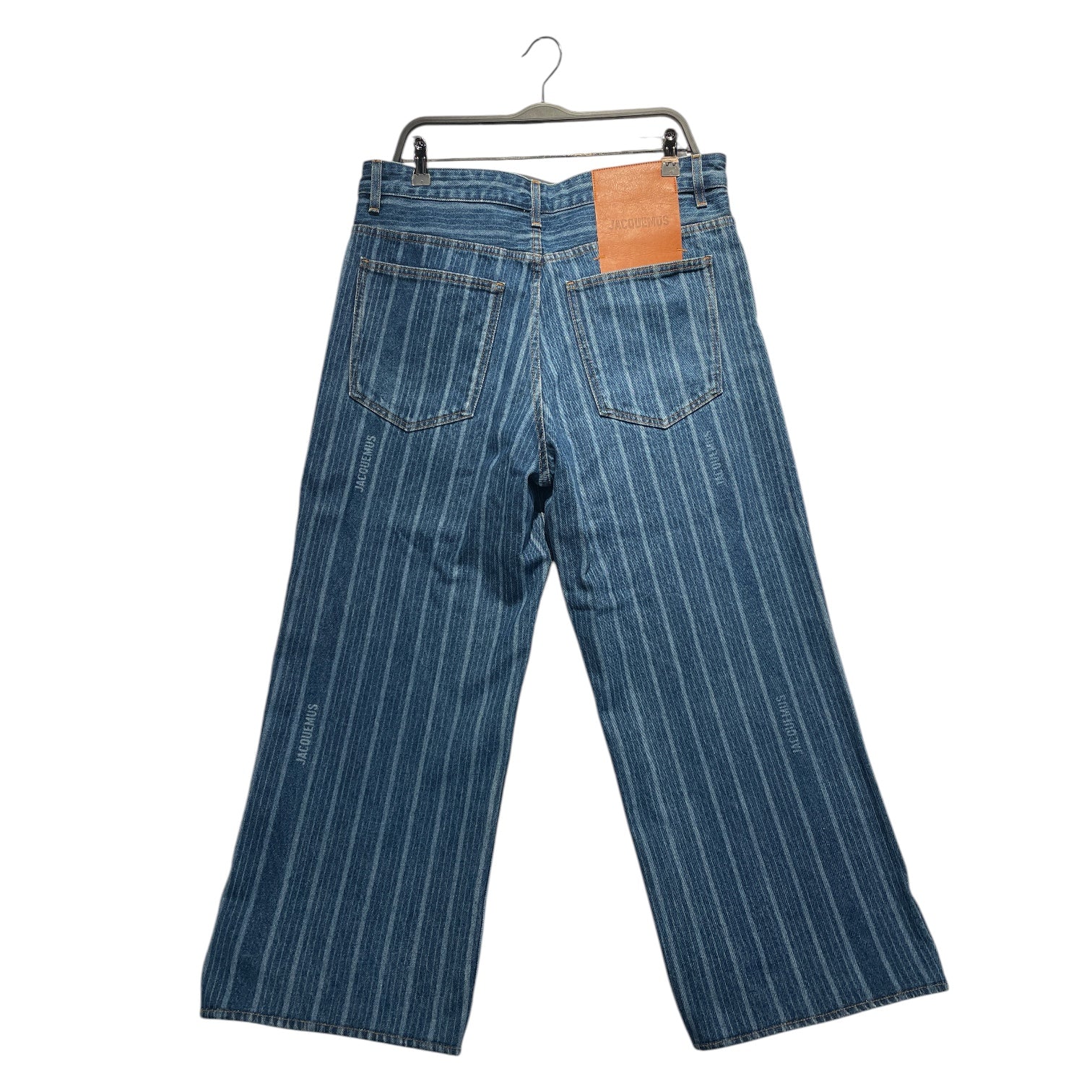 JACQUEMUS/Pants/33/Denim/BLU/Stripe/ view 4