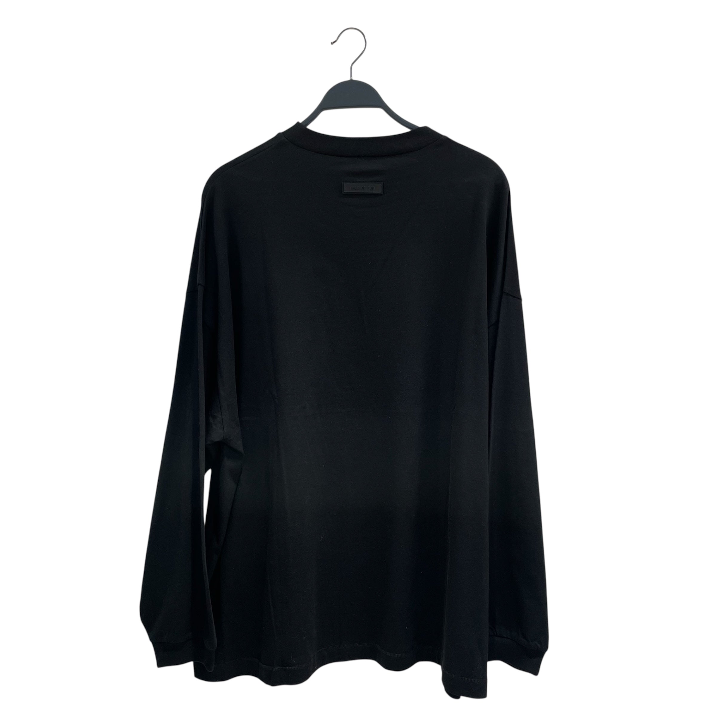 ESSENTIALS/LS T-Shirt/M/Cotton/BLK/silcone logo view 2