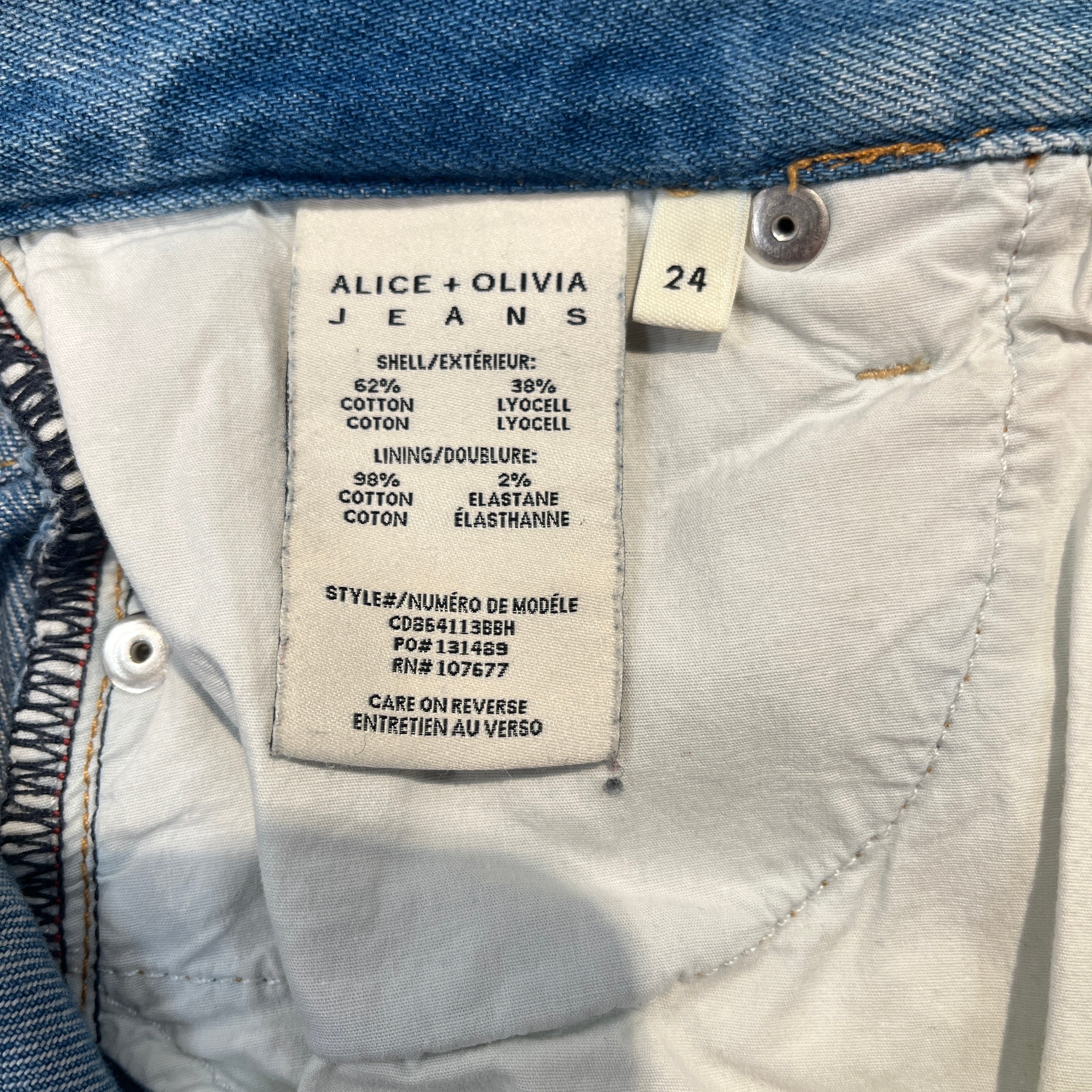 alice+olivia/Straight Pants/24/Denim/IDG/ view 4