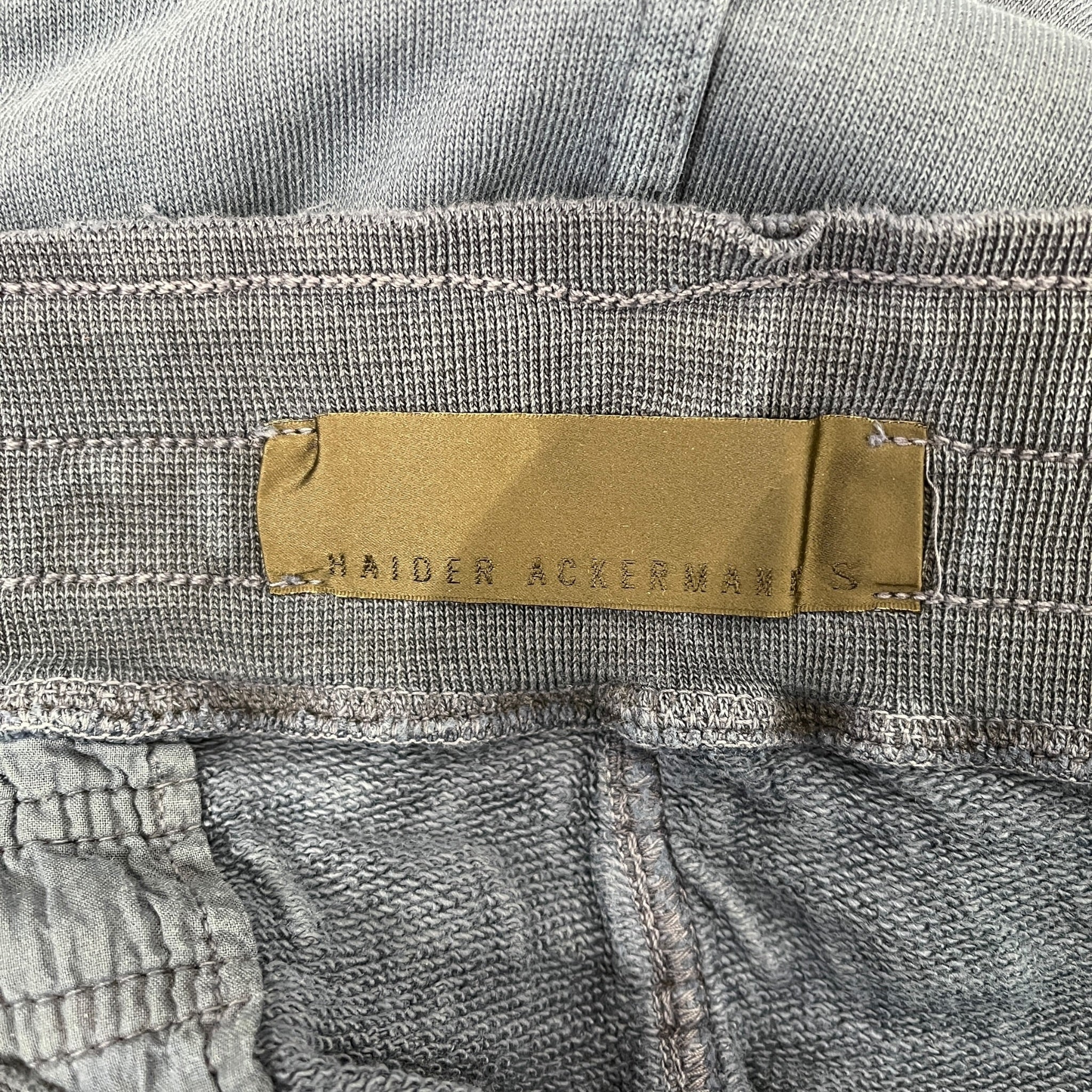 Haider Ackermann/Pants/36/Cotton/BLU/Joggers/KNEE PATCHES/DRAWSTRING view 3