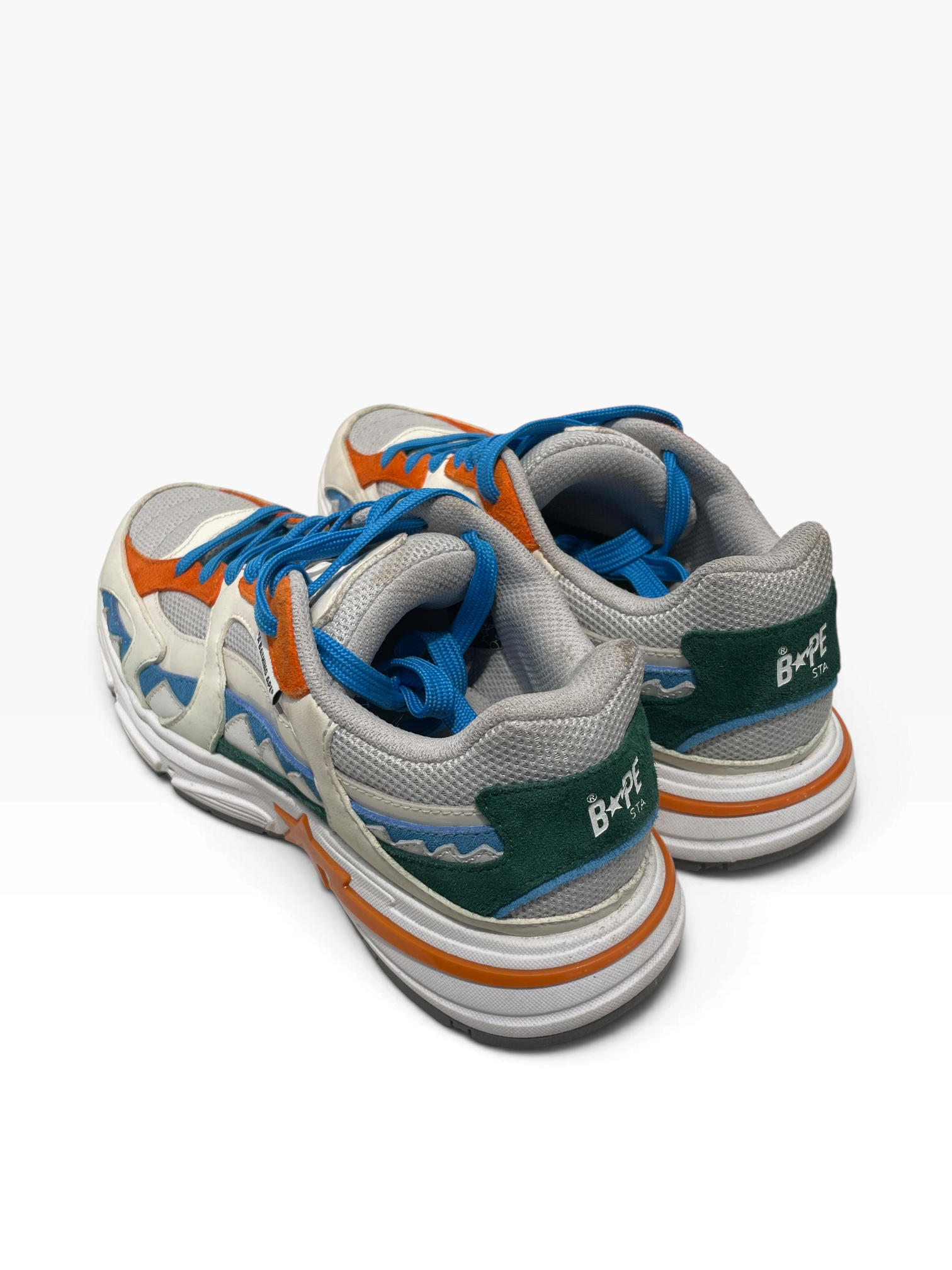 A BATHING APE/Low-Sneakers/US 8/Suede/WHT/ view 2