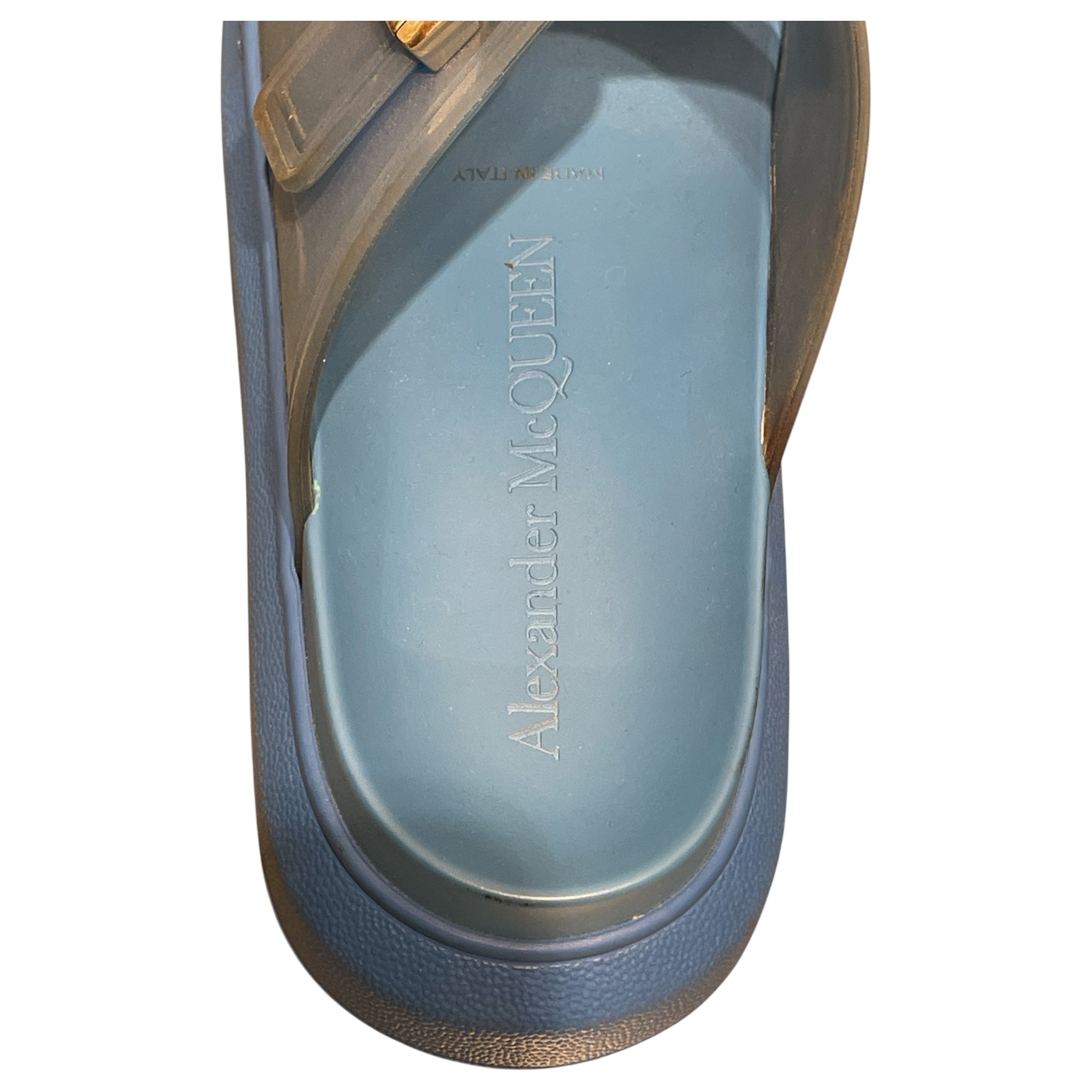 Alexander McQueen/Sandals/US 7/BLU/Rubber Hybrid Sandals view 3