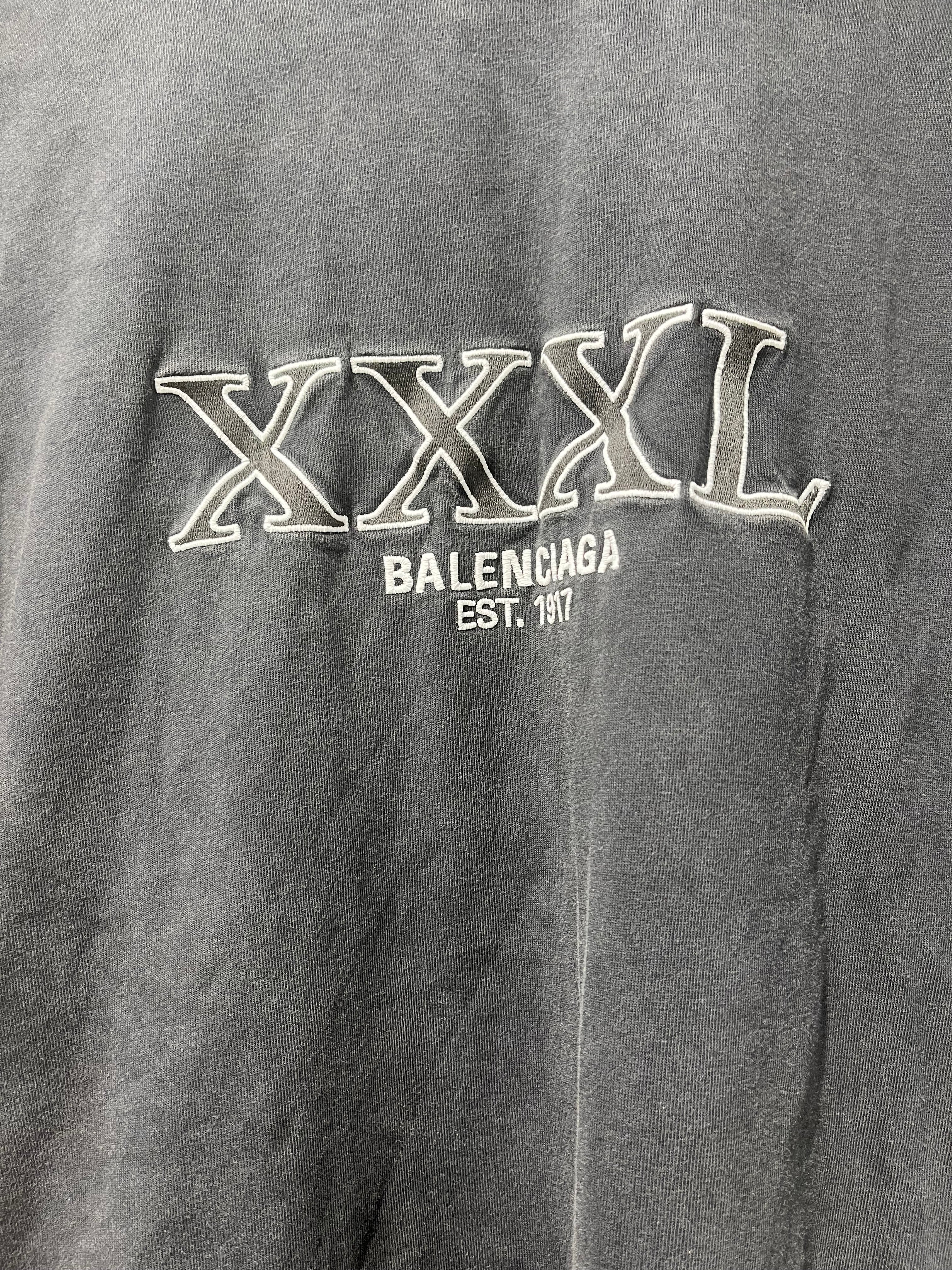 BALENCIAGA/T-Shirt/M/Cotton/BLK/Graphic/XXXL LOGO EMBROIDERED view 3