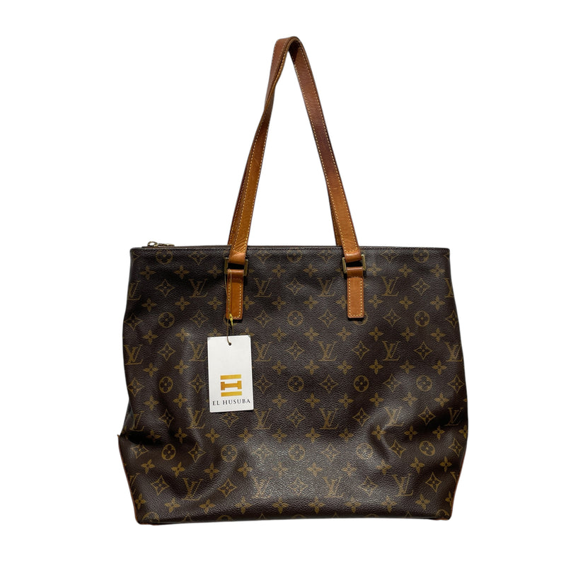 LOUIS VUITTON/Hand Bag/All Over Print/Leather/BRW/CABAS MEZZO