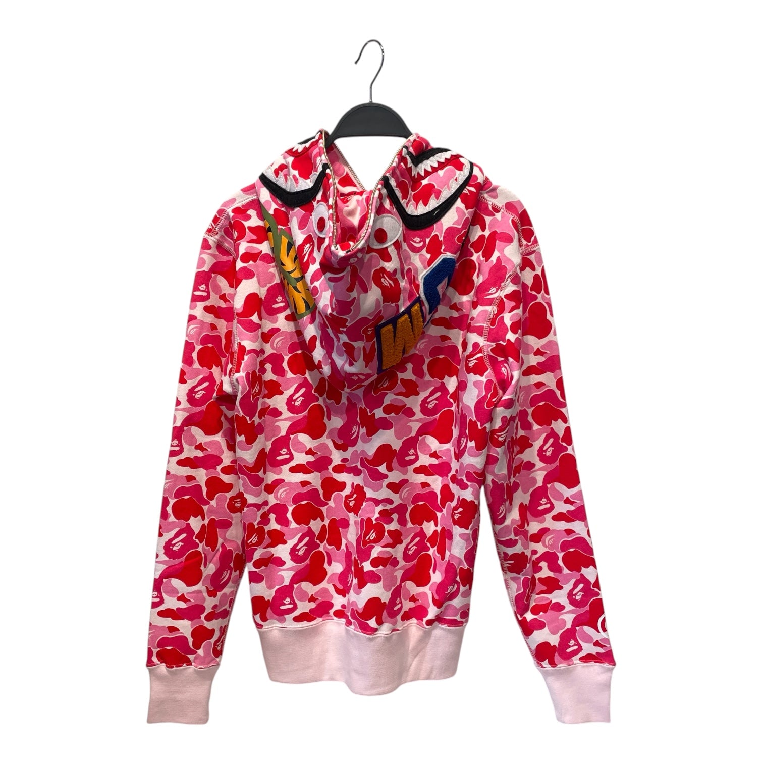 A BATHING APE/Zip Up Hoodie/S/Camouflage/Cotton/PNK/ABC SHARK HOODIE view 2