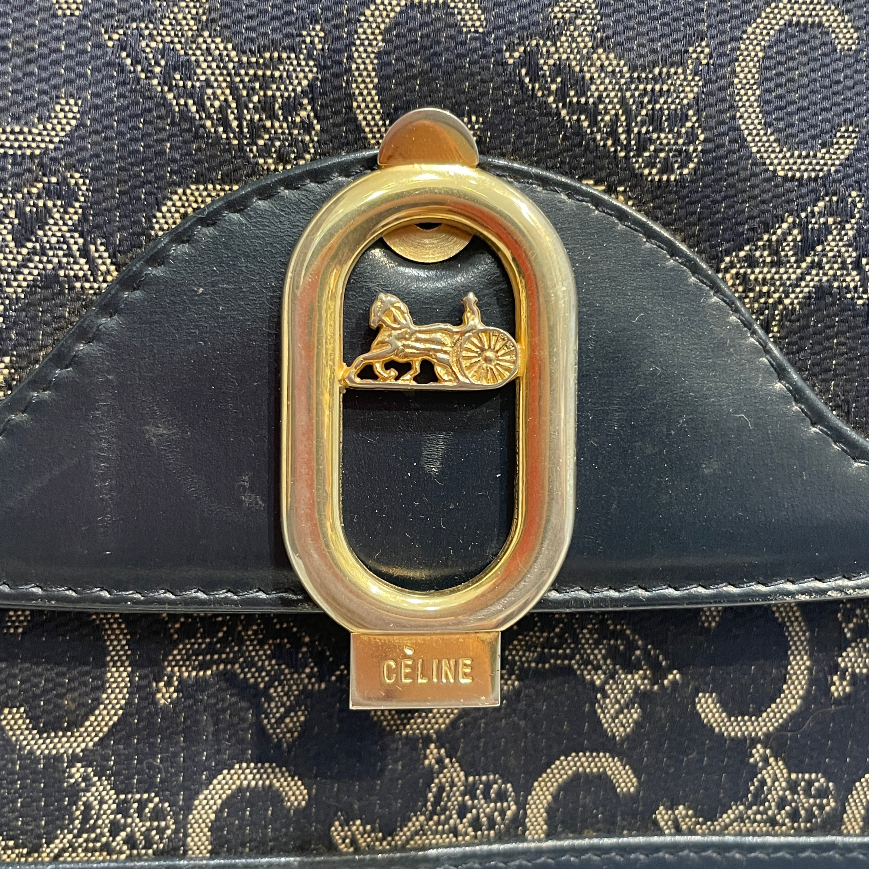 CELINE/Hand Bag/Monogram/Leather/BLU/C Macadam view 5