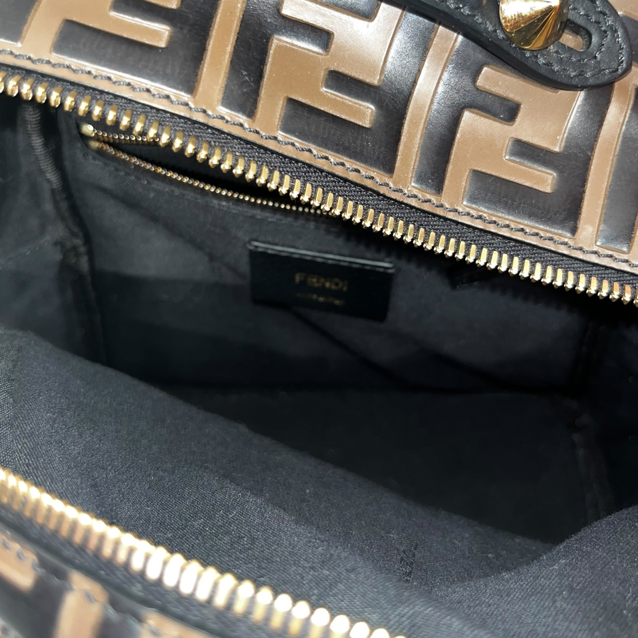 FENDI/Backpack/Monogram/Leather/BRW/Embossed Mini Bag view 6