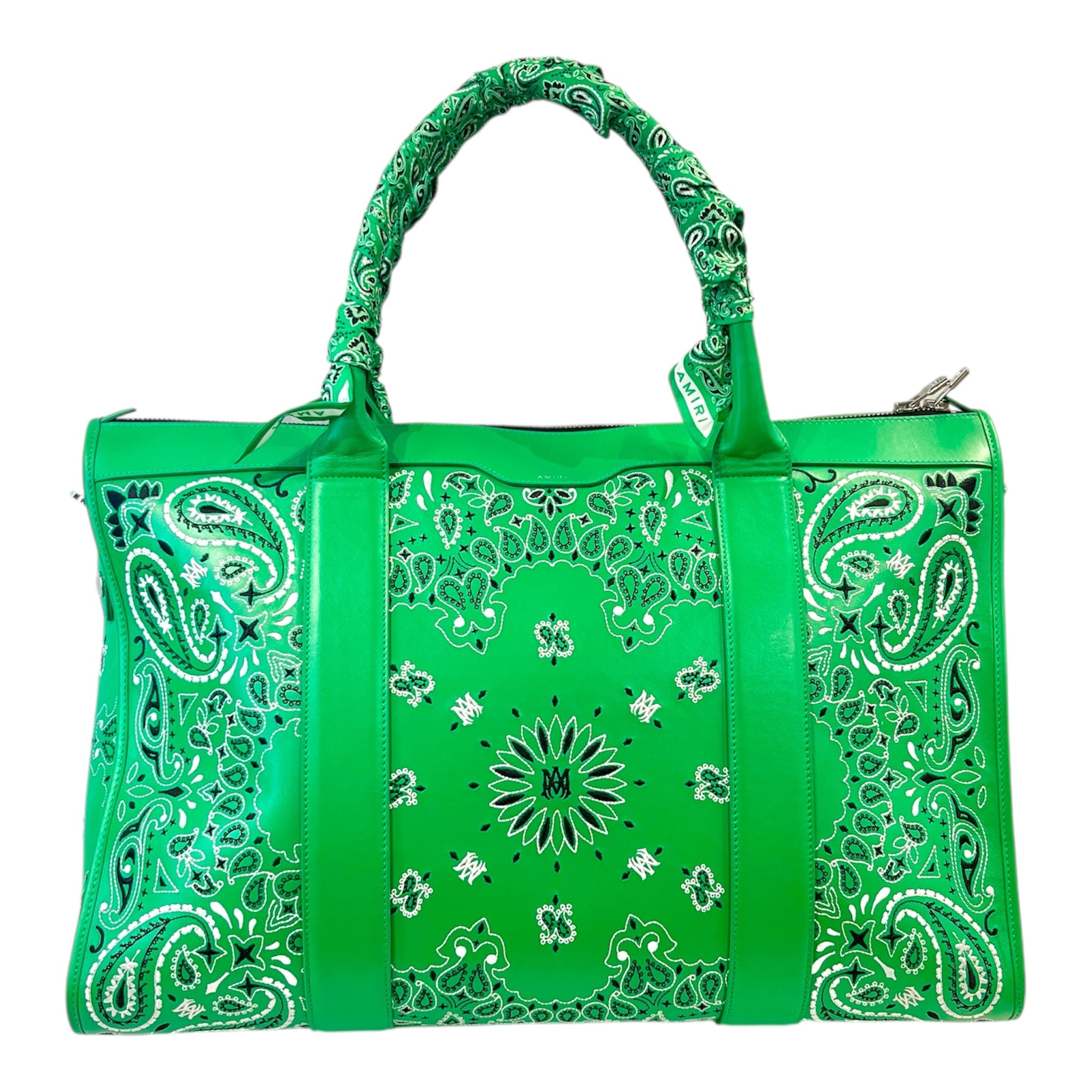 AMIRI/Tote Bag/Paisley/Leather/GRN/BANDANA WEEKENDER view 1