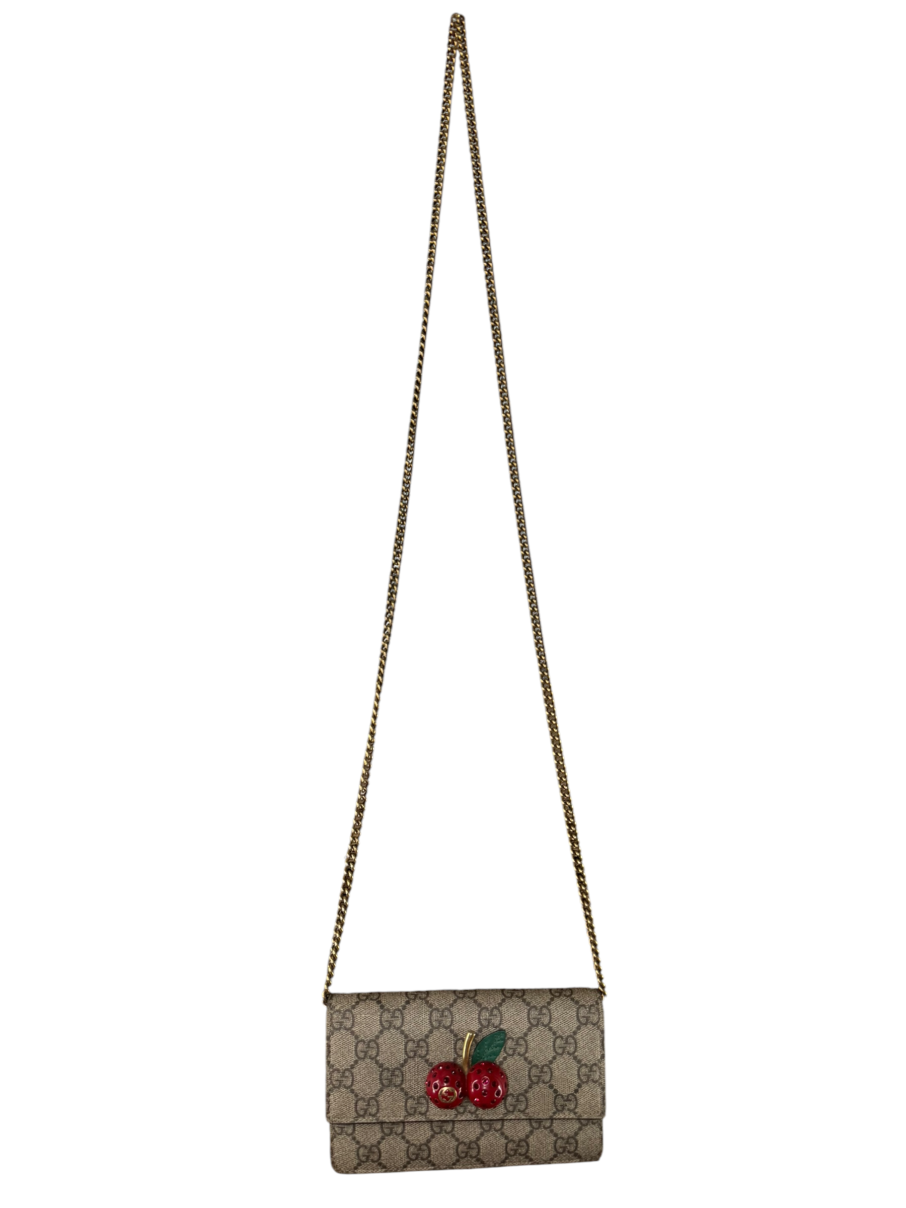 GUCCI/Cross Body Bag/Monogram/Leather/MLT/JEWELED CHERRY view 1