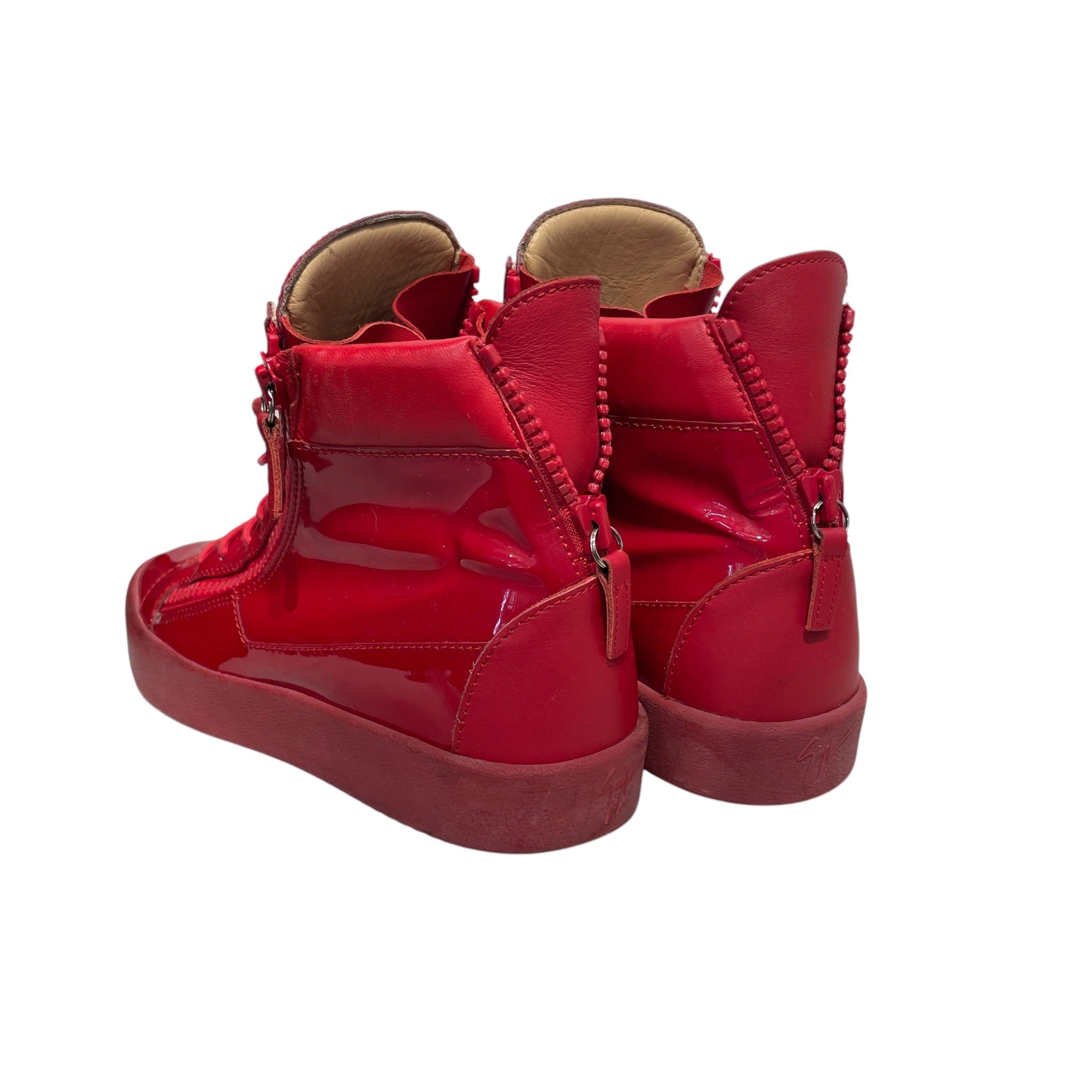 Giuseppe Zanotti/Hi-Sneakers/EU 45/Leather/RED/ view 2
