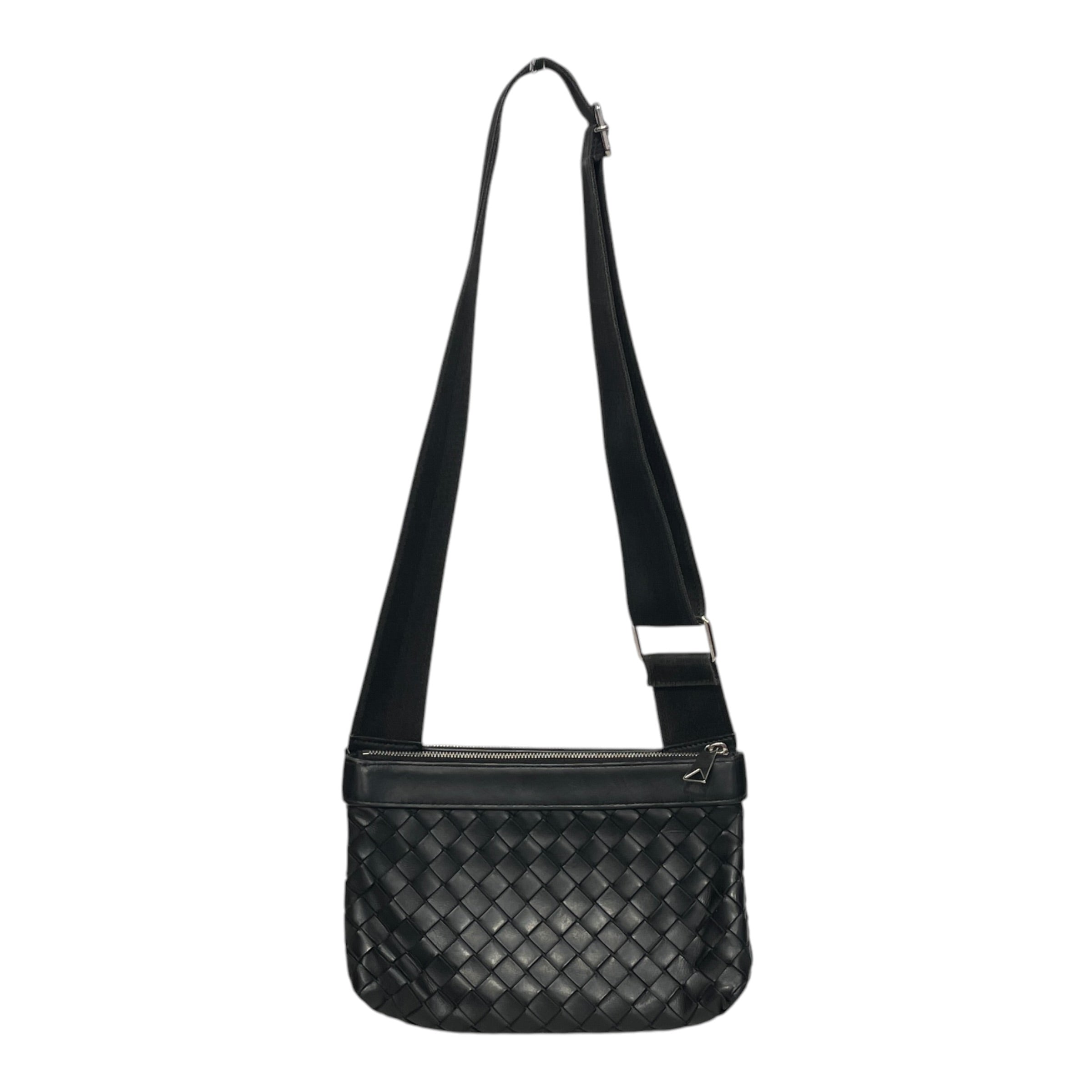 BOTTEGA VENETA/Cross Body Bag/Leather/BLK/DUO BAG DESIGN view 1
